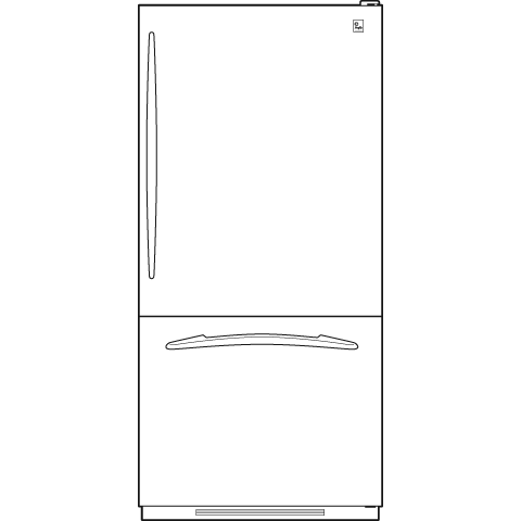 22.2 Cu. Ft. Bottom-Freezer Drawer Refrigerator PDS22MFSBB, product image 3 of 4