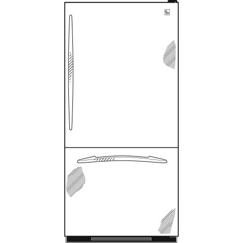 22.2 Cu. Ft. Bottom-Freezer Drawer Refrigerator with Internal Dispenser PDS22SISLSS