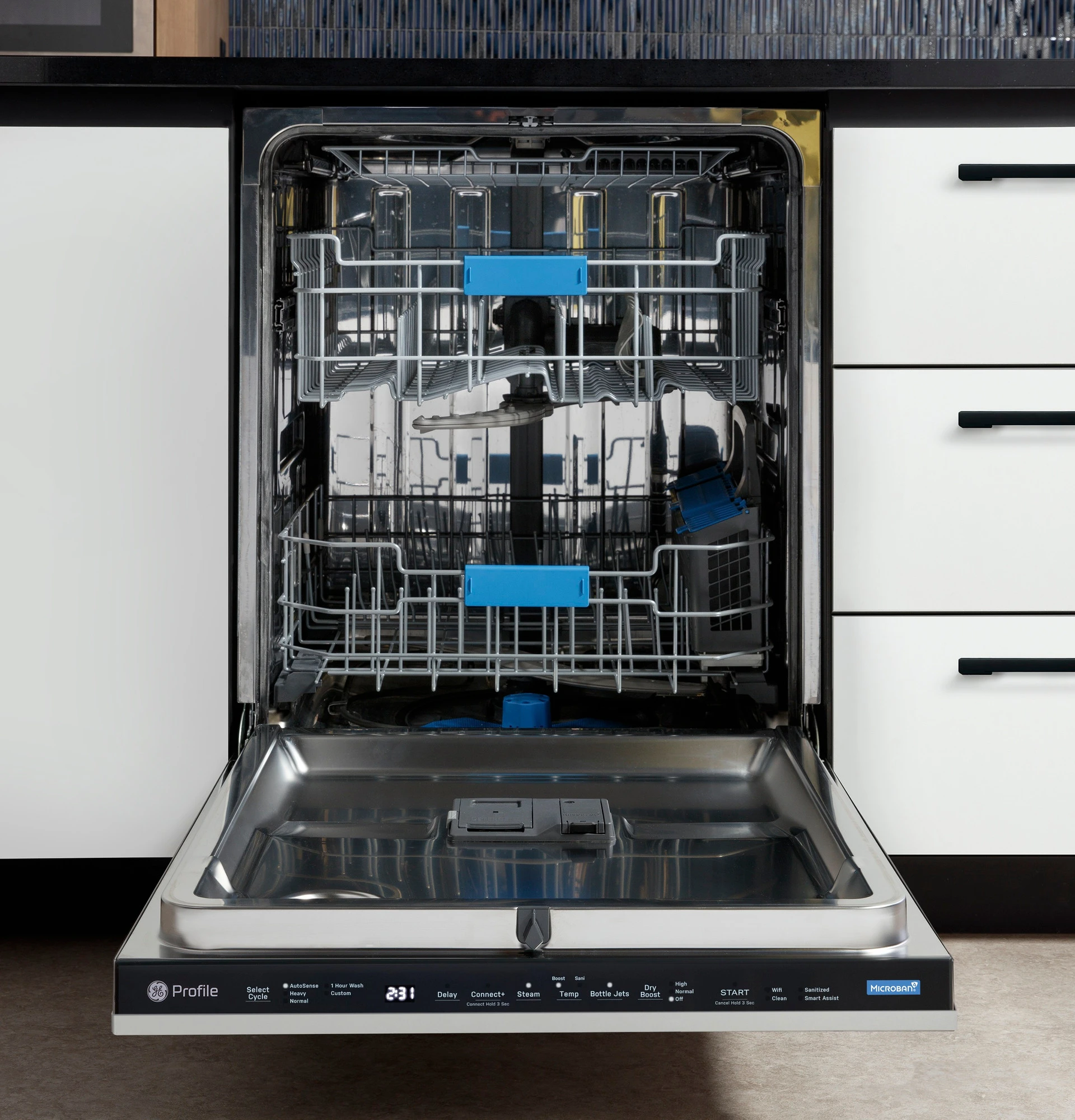 Ge Profile™ Energy Star® Panel-ready Top Control Stainless Interior Dishwasher With Microban™ Antimicrobial Technology PDT715SIYII