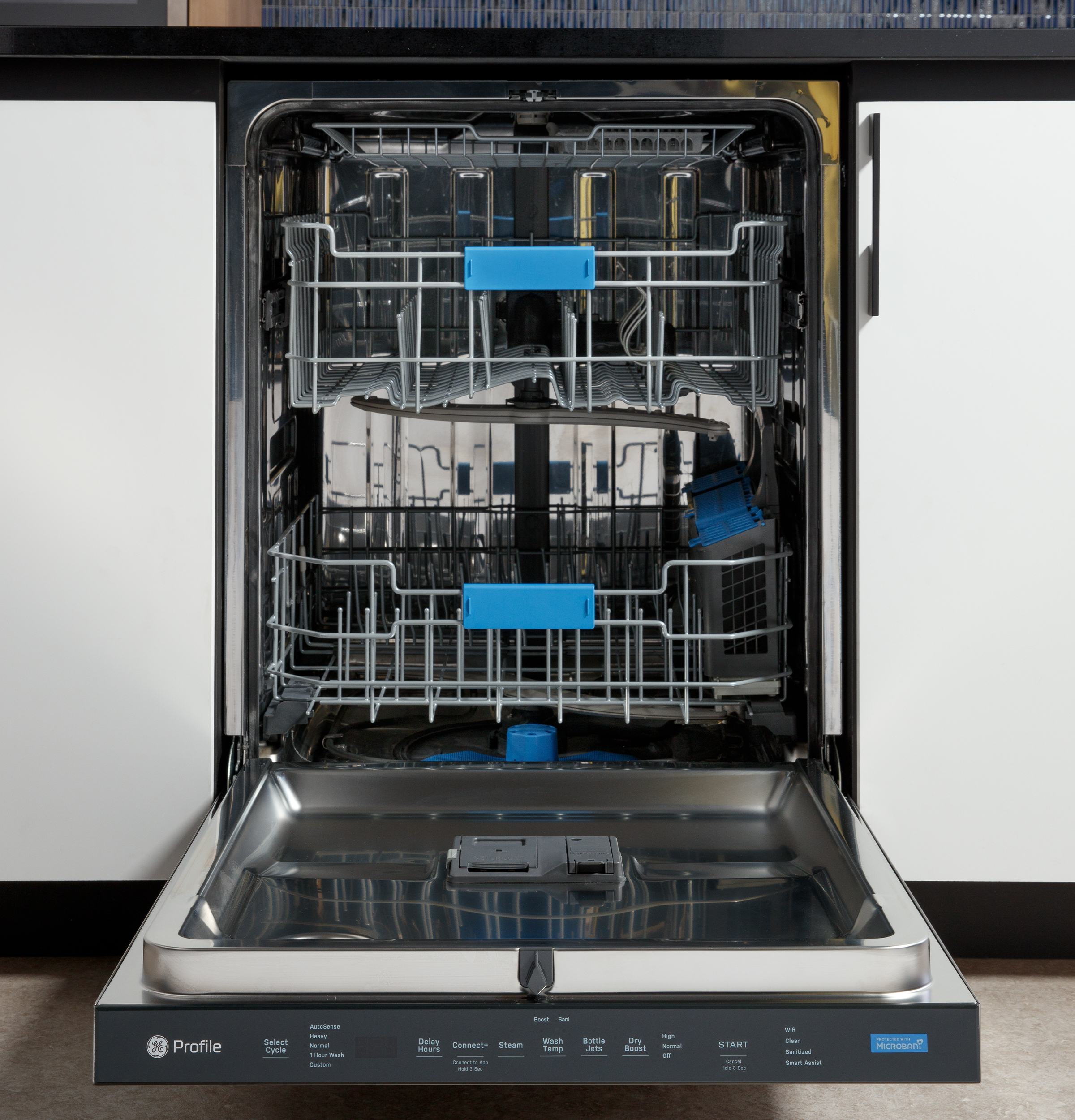 Fingerprint Resistant Top Control Stainless Interior Dishwasher with Microban Antimicrobial Technology view 14