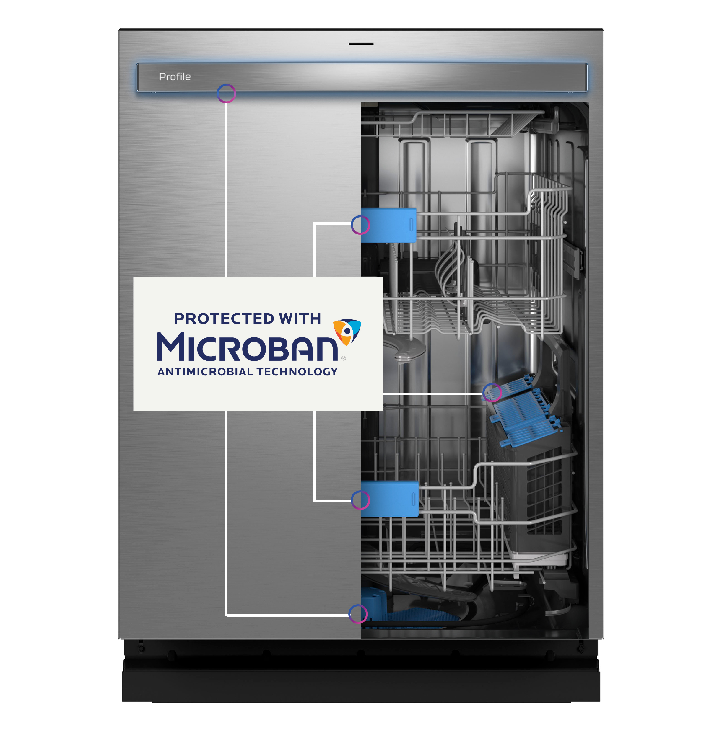 Smart UltraFresh System Dishwasher with Microban Antimicrobial Technology with Deep Clean Washing 3rd Rack, 42 dBA view 27