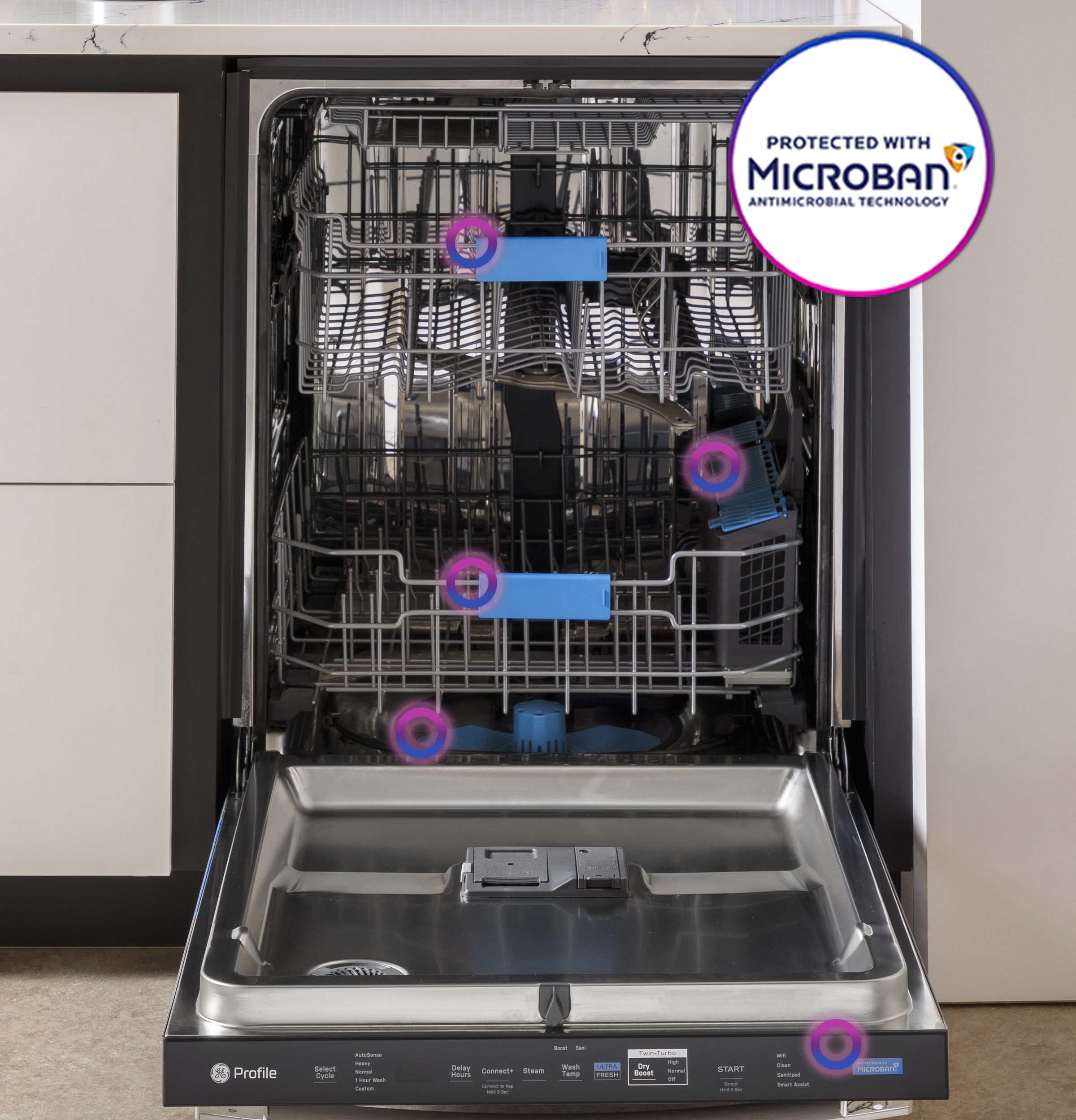 Smart UltraFresh System Dishwasher with Microban Antimicrobial Technology with Deep Clean Washing 3rd Rack, 42 dBA view 13