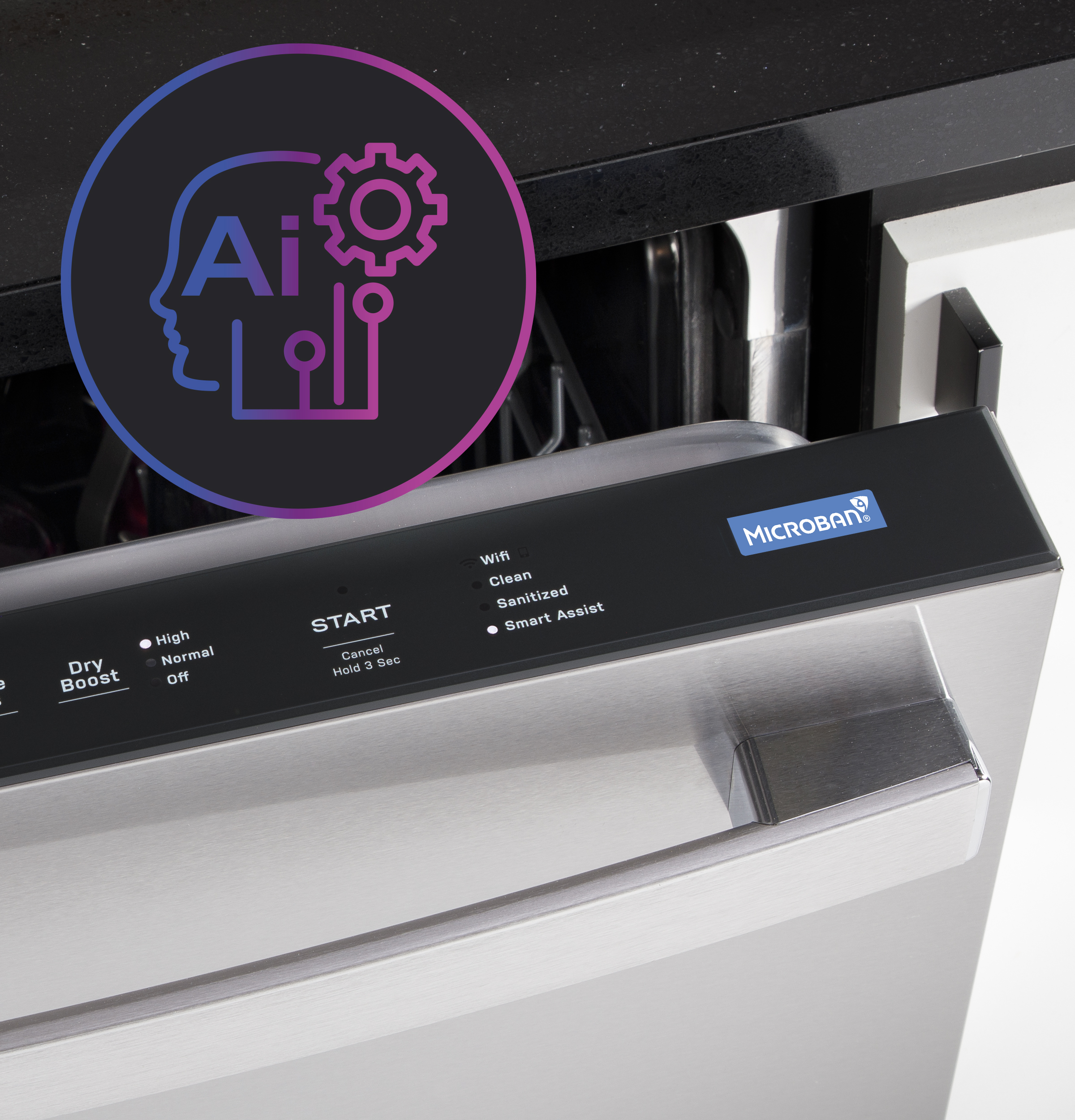 Smart UltraFresh System Dishwasher with Microban Antimicrobial Technology with Deep Clean Washing 3rd Rack, 39 dBA view 33