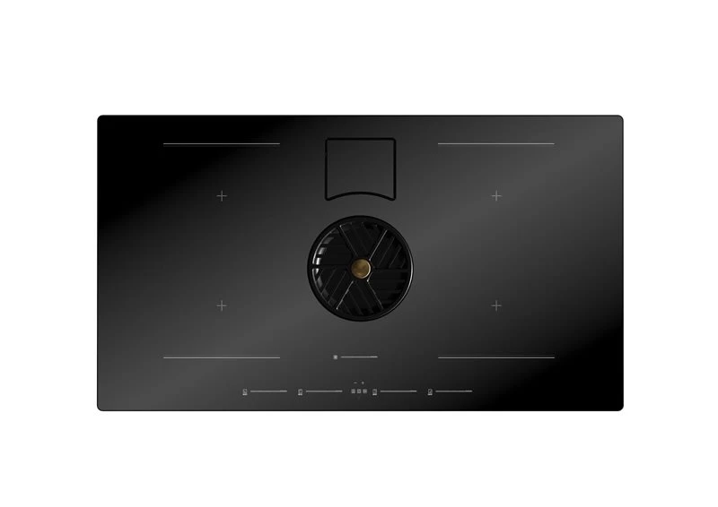 36" Induction downdraft cooktop black glass PE364IDDNET