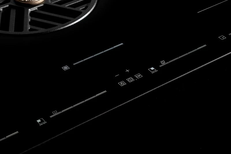 36" Induction downdraft cooktop black glass PE364IDDNET