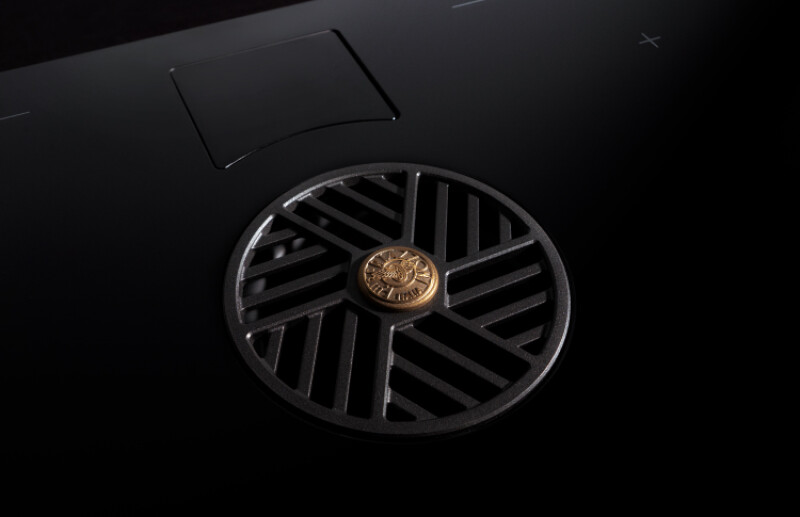 36" Induction downdraft cooktop black glass PE364IDDNET