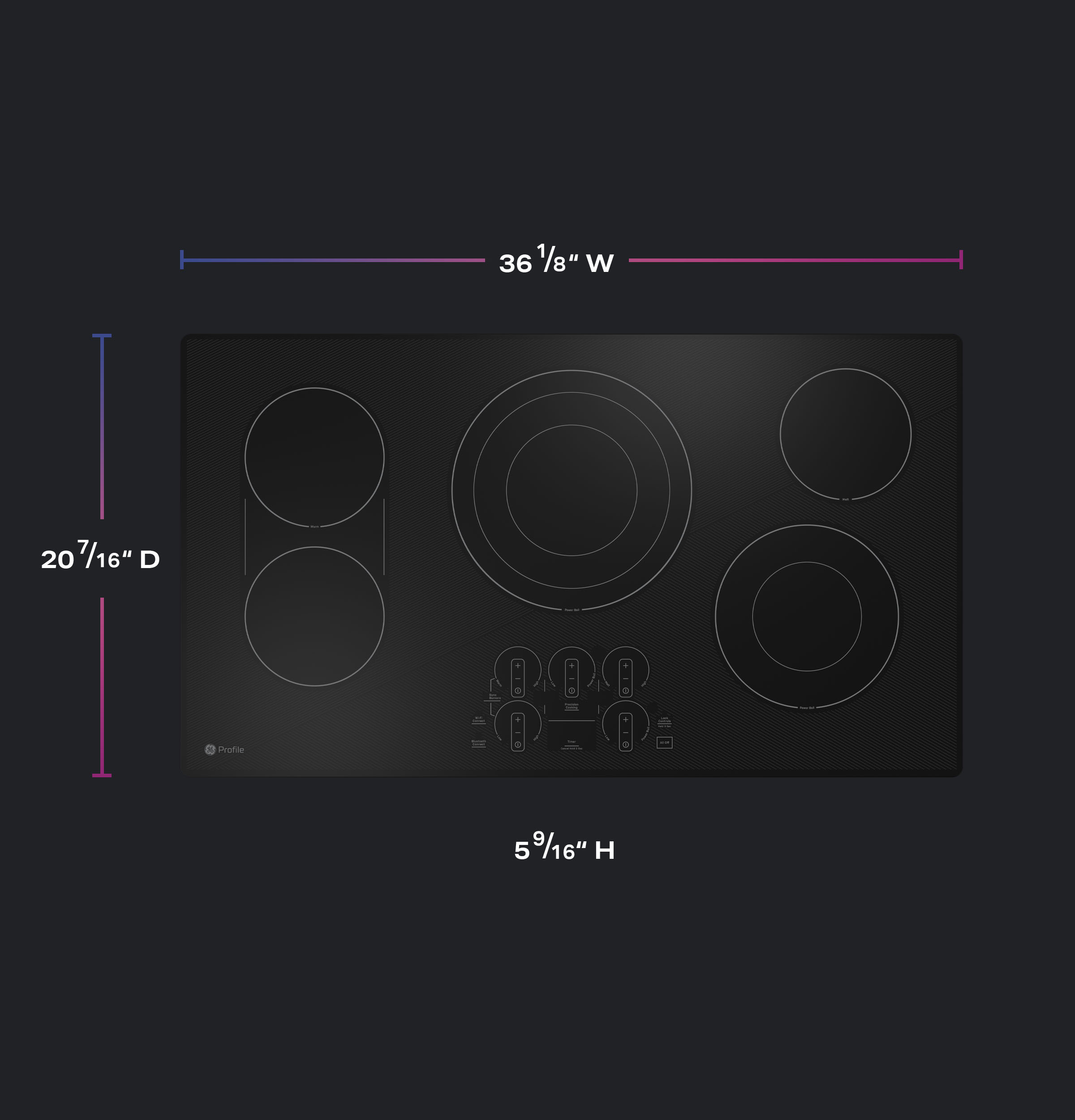 36" Built-In Touch Control Electric Cooktop view 3