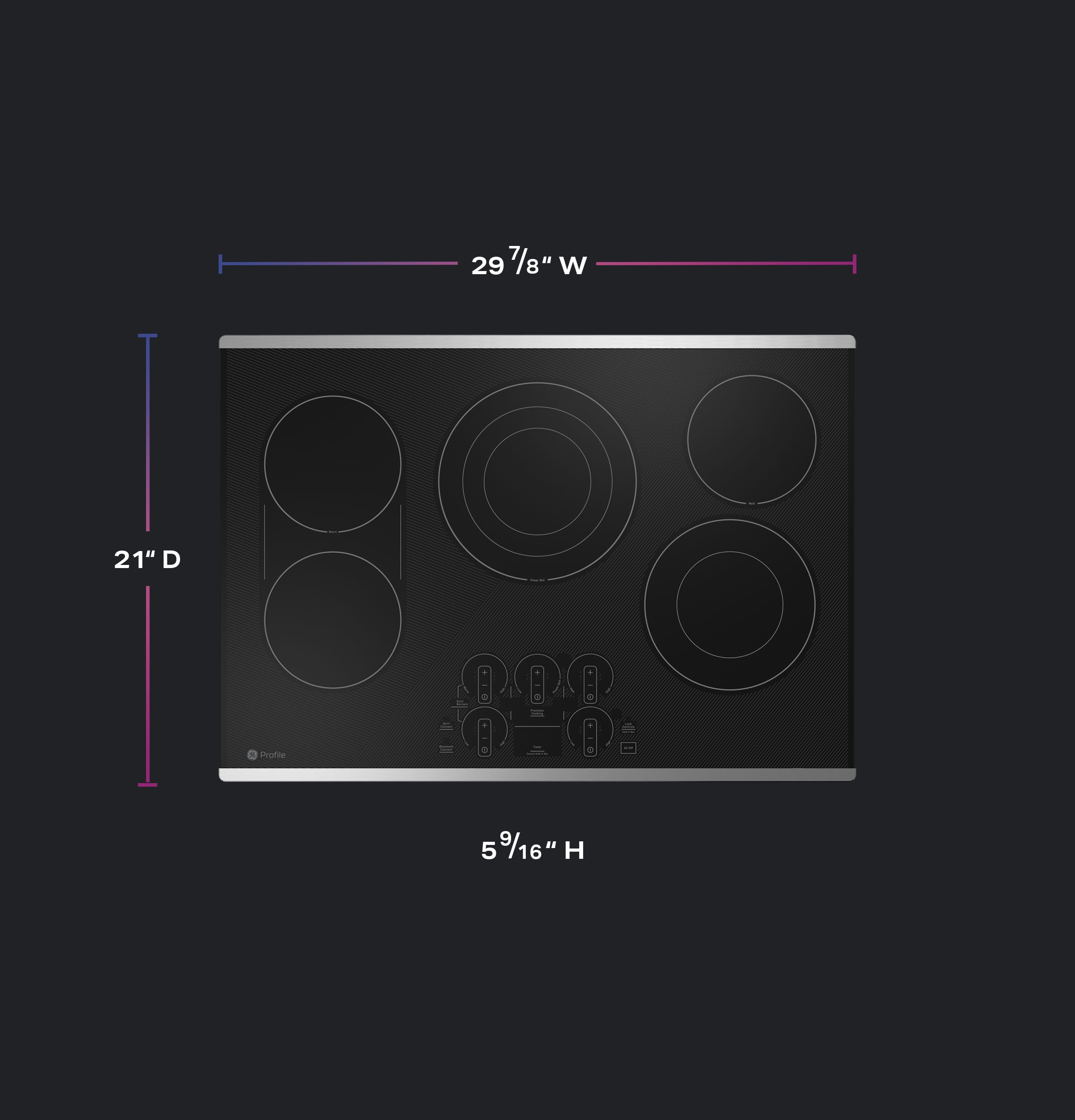 30" Built-In Touch Control Electric Cooktop view 3