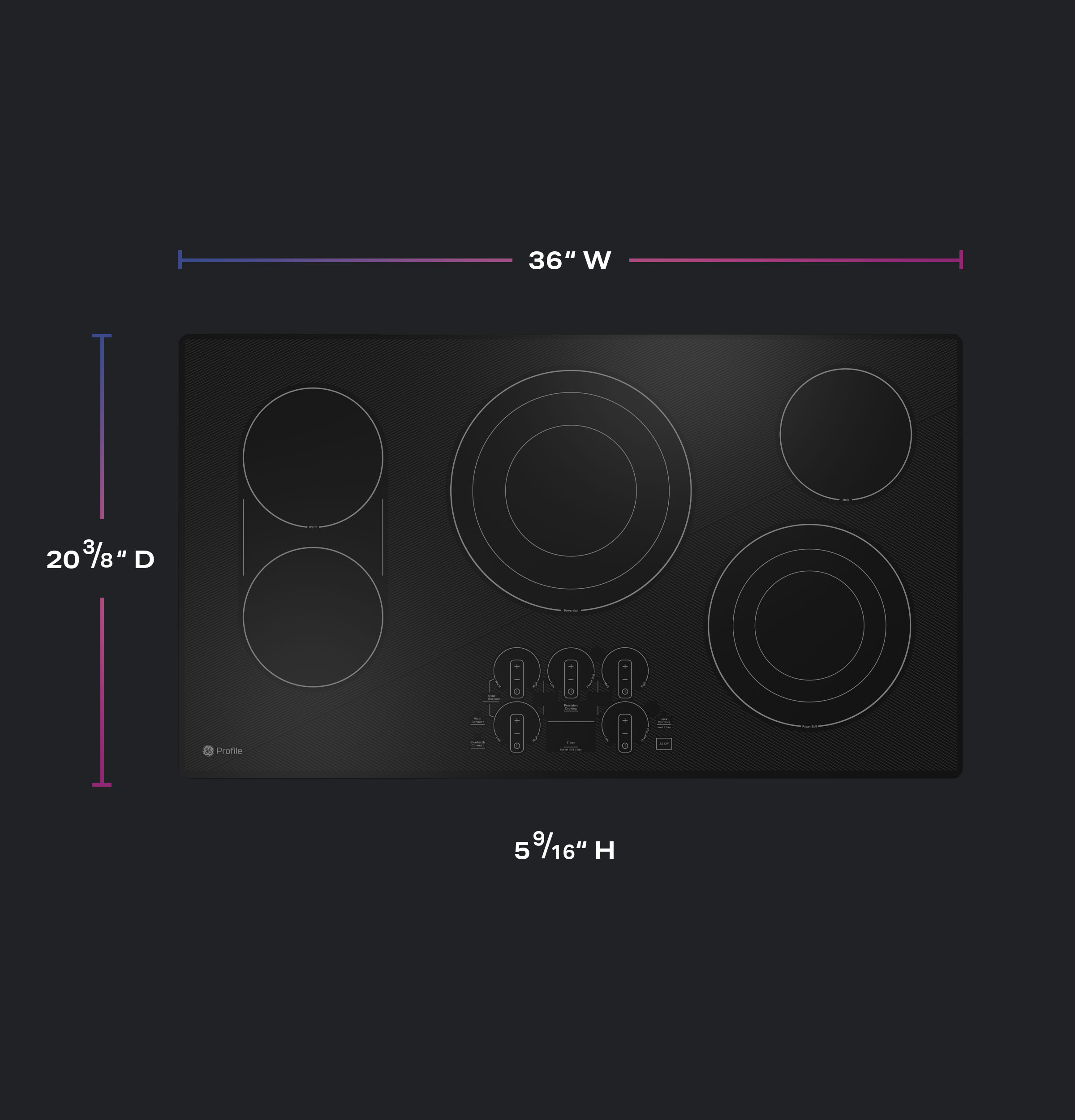 36" Built-In Touch Control Cooktop view 3