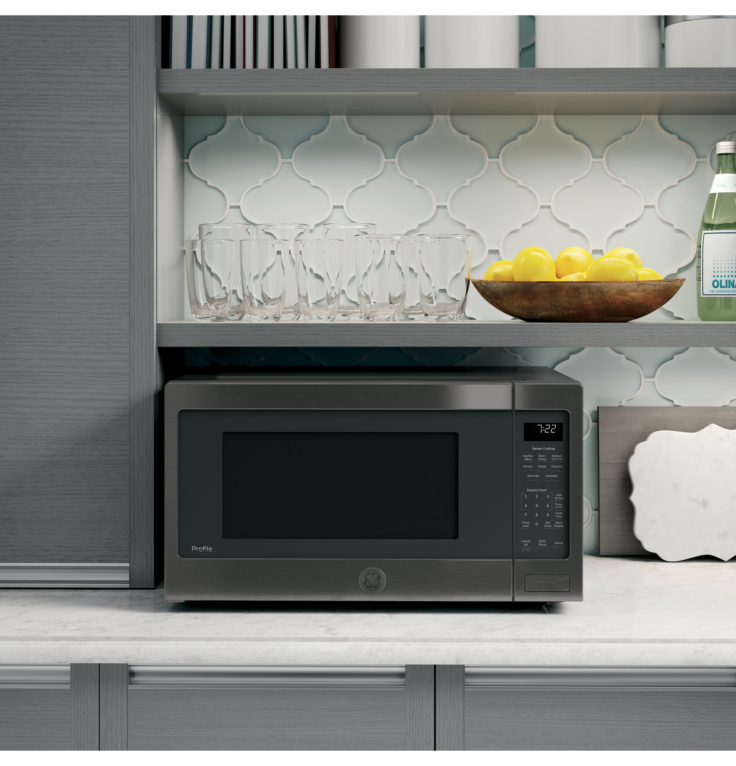 2.2 Cu. Ft. Countertop Sensor Microwave Oven PES7227BLTS