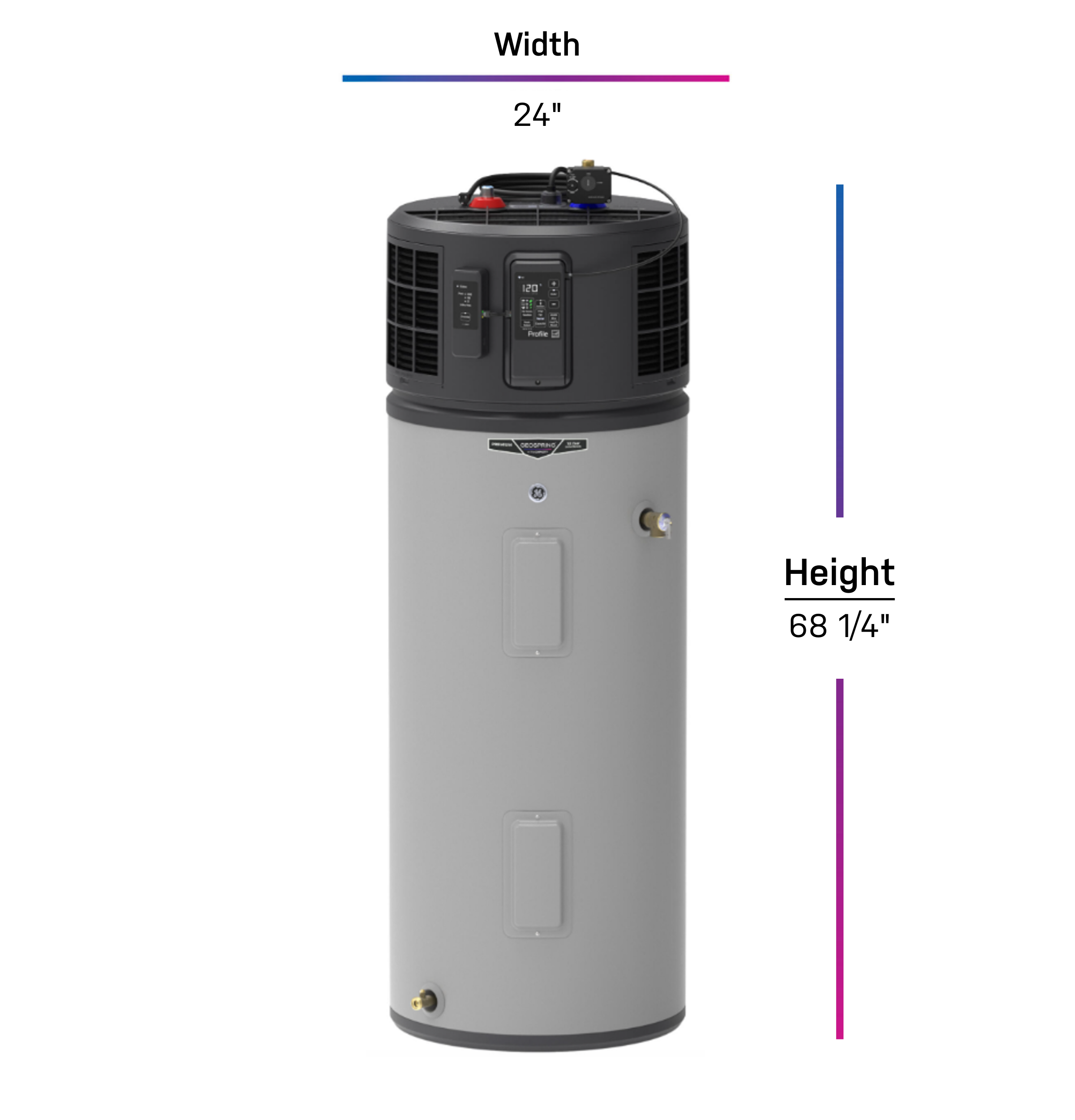 GEOSPRING Smart Hybrid Heat Pump Water Heater 50-gallon - 120V - FlexCapacity PF50S10FPY