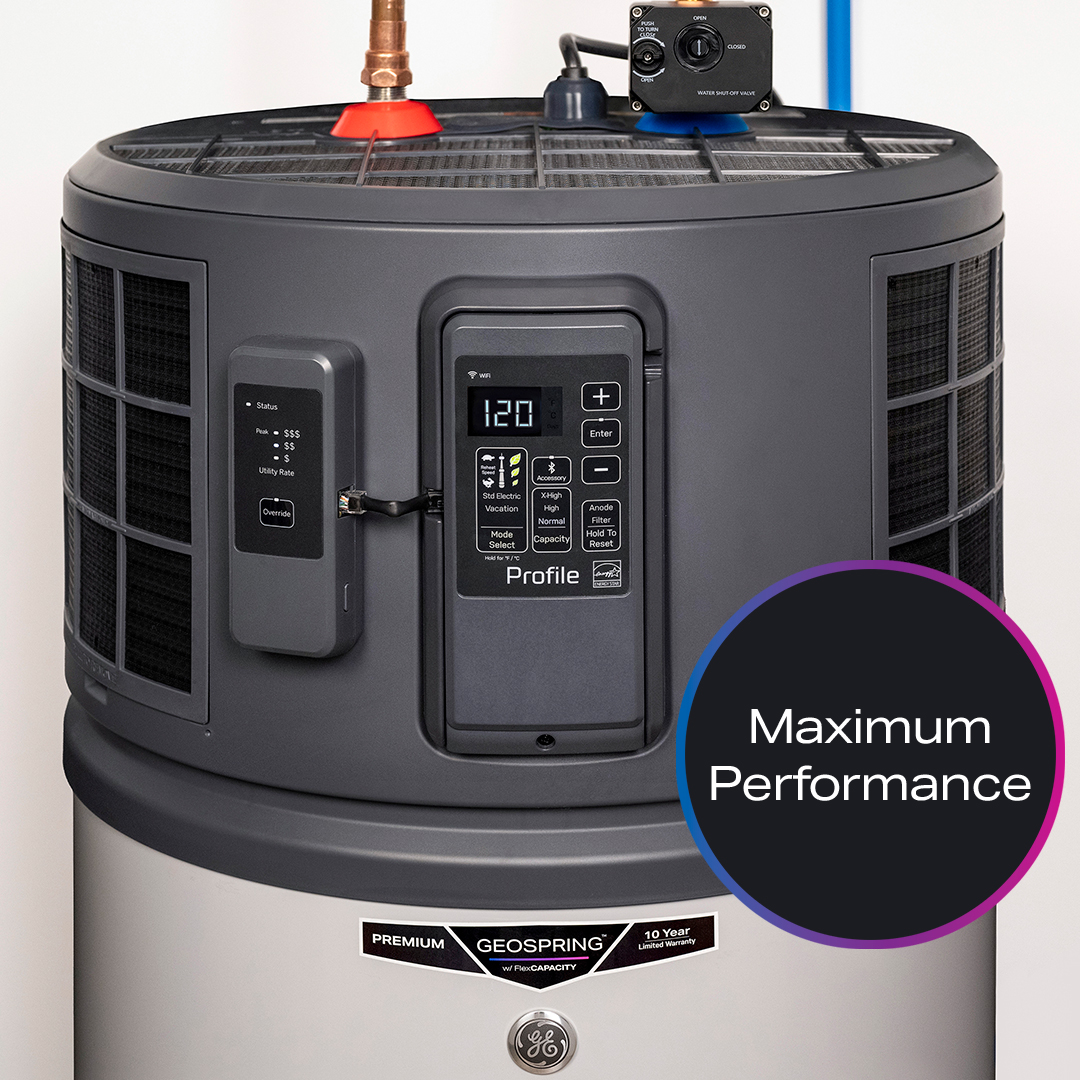 GEOSPRING Smart Hybrid Heat Pump Water Heater 50-gallon - 120V - FlexCapacity PF50S10FPY