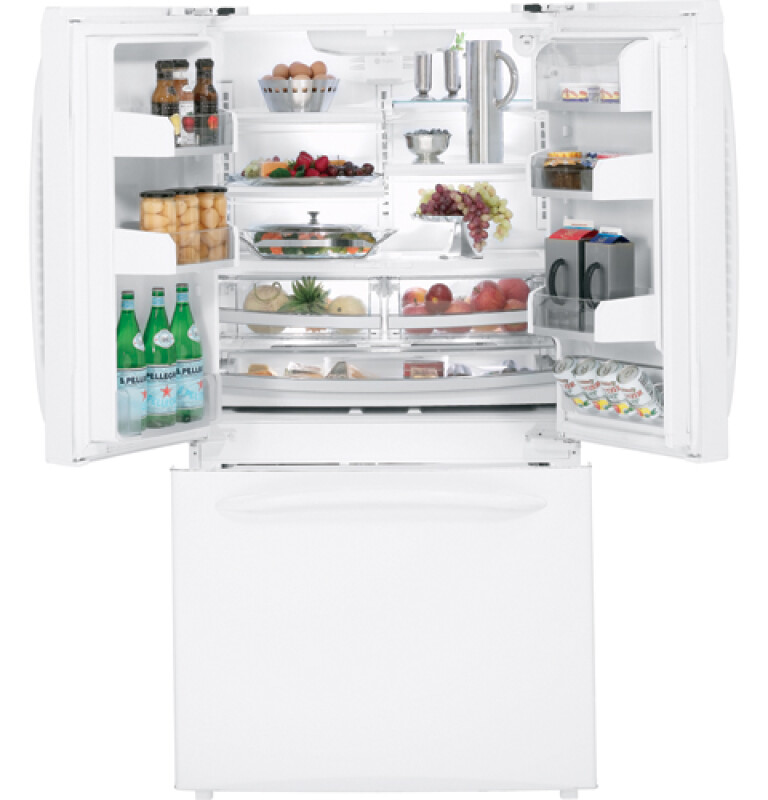 GE Profile 20.9 Cu. Ft. Counter-Depth French-Door Refrigerator White PFCF1NJWWW Picture 1