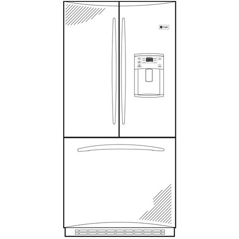 20.9 Cu. Ft. Counter-Depth French-Door Refrigerator PFCS1NJWSS