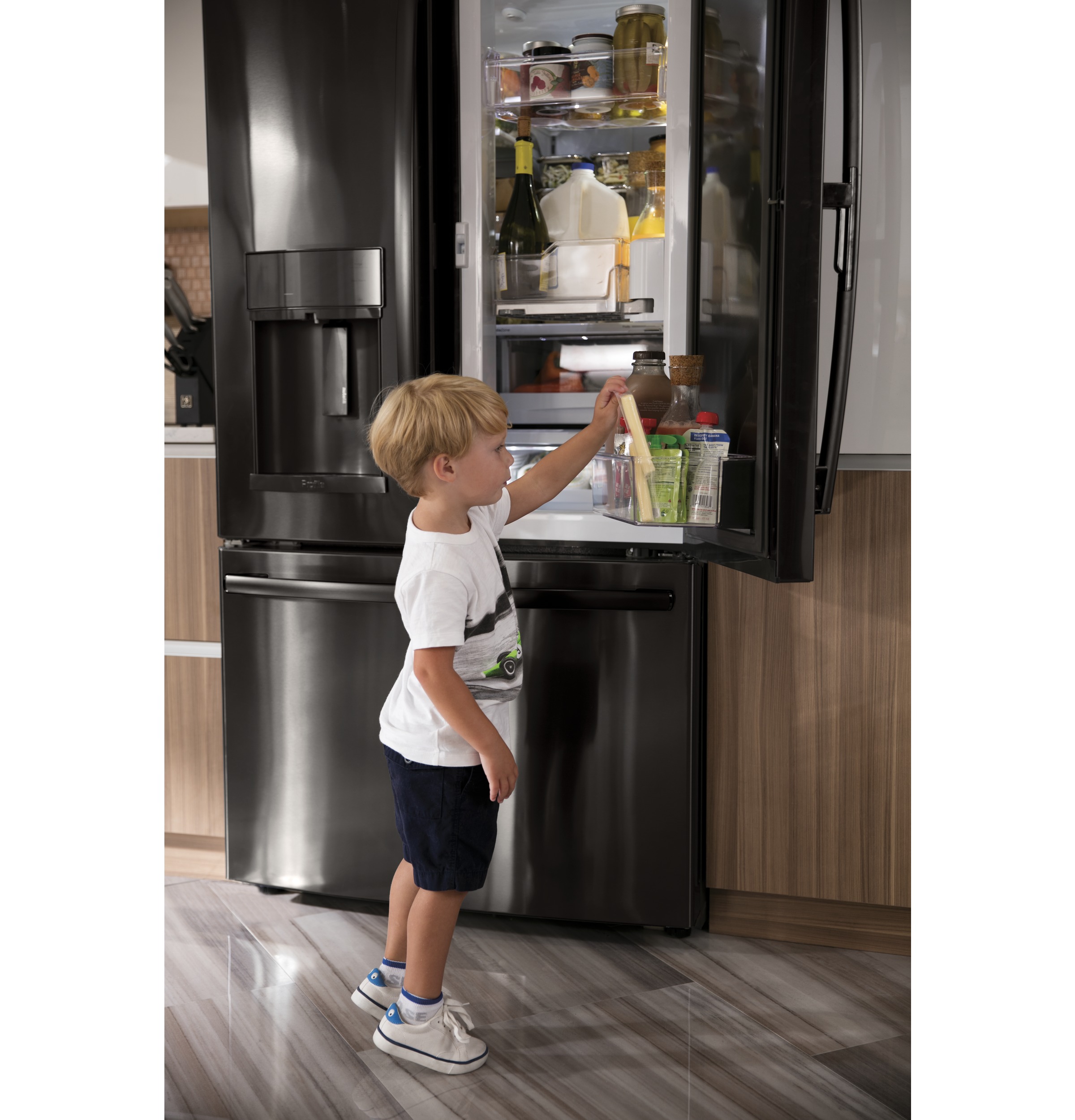 Series 27.7 Cu. Ft. French-Door Refrigerator with Door In Door and Hands-Free AutoFill PFD28KBLTS