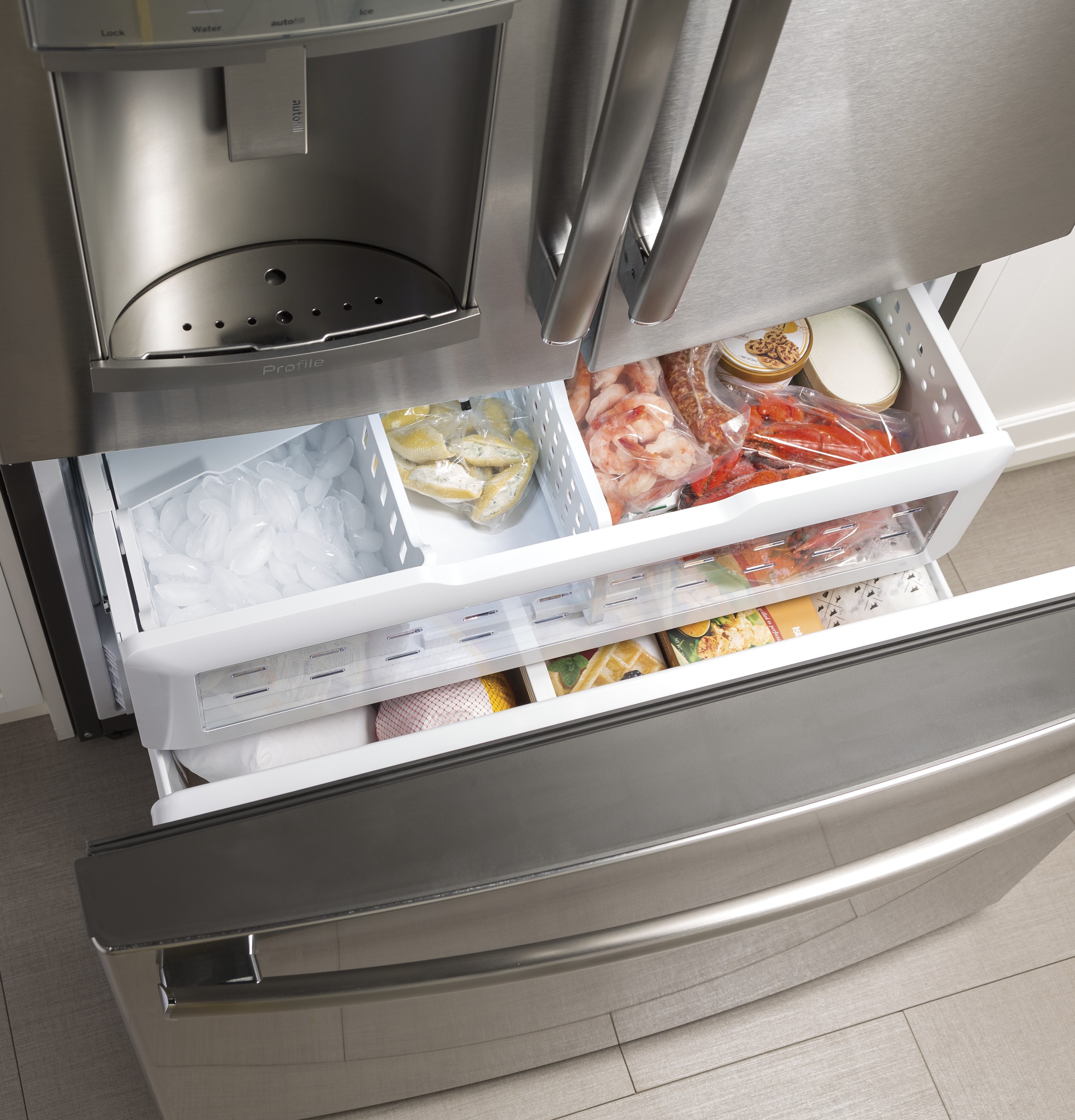 Series 27.7 Cu. Ft. French-Door Refrigerator with Door In Door and Hands-Free AutoFill PFD28KSLSS