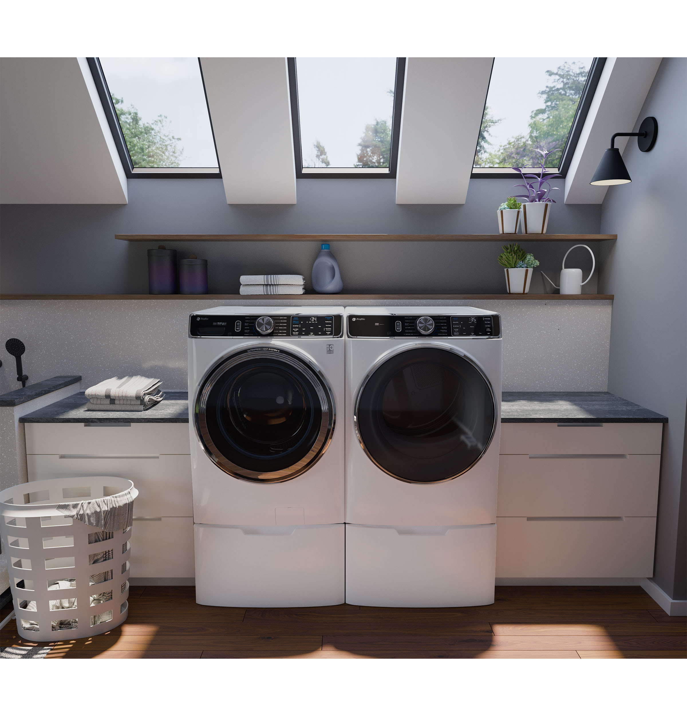 7.8 cu. ft. Capacity Smart Front Load Electric Dryer with Steam and Sanitize Cycle view 2