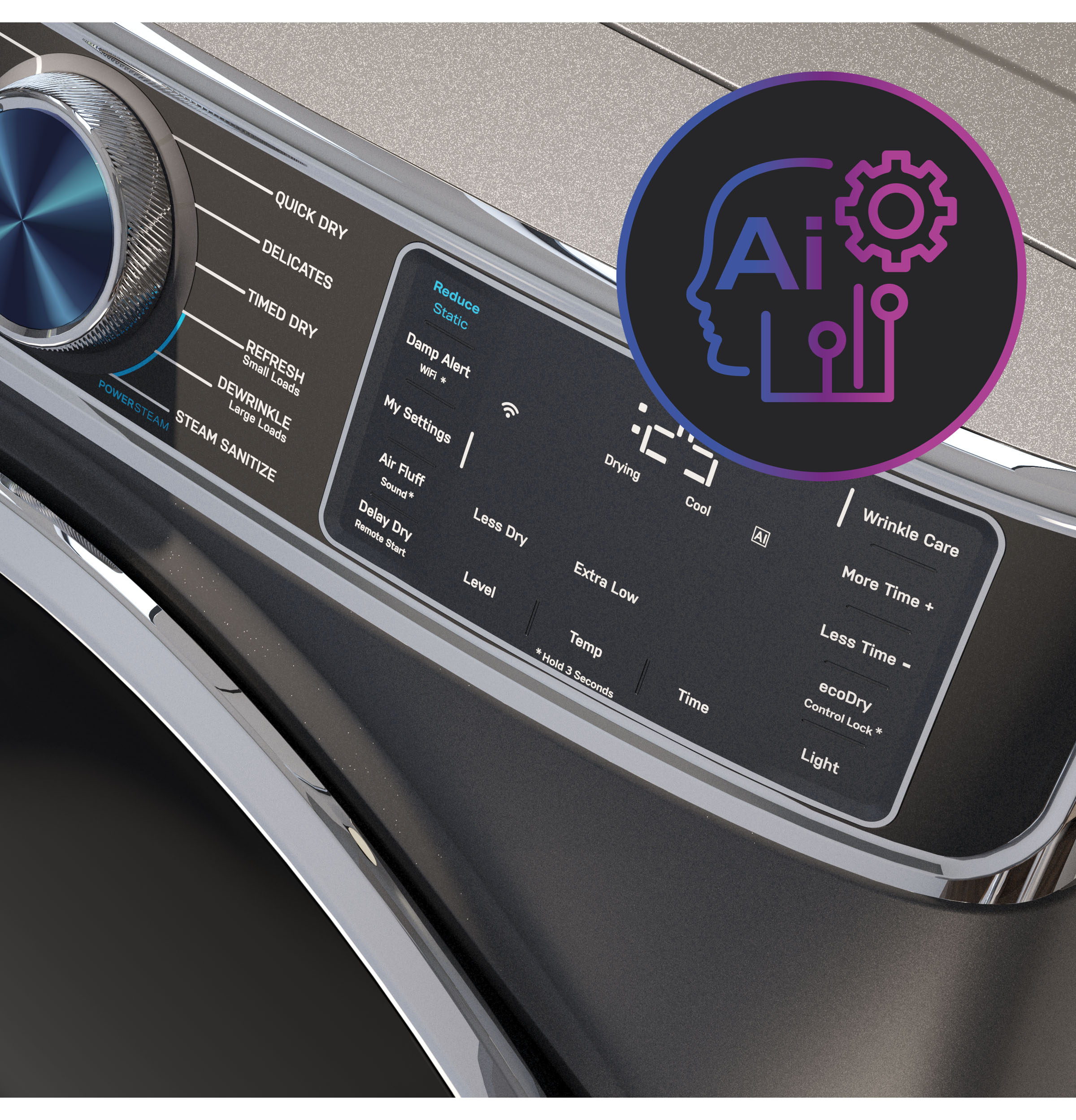 7.8 cu. ft. Capacity Smart Front Load Electric Dryer with Steam and Sanitize Cycle view 11