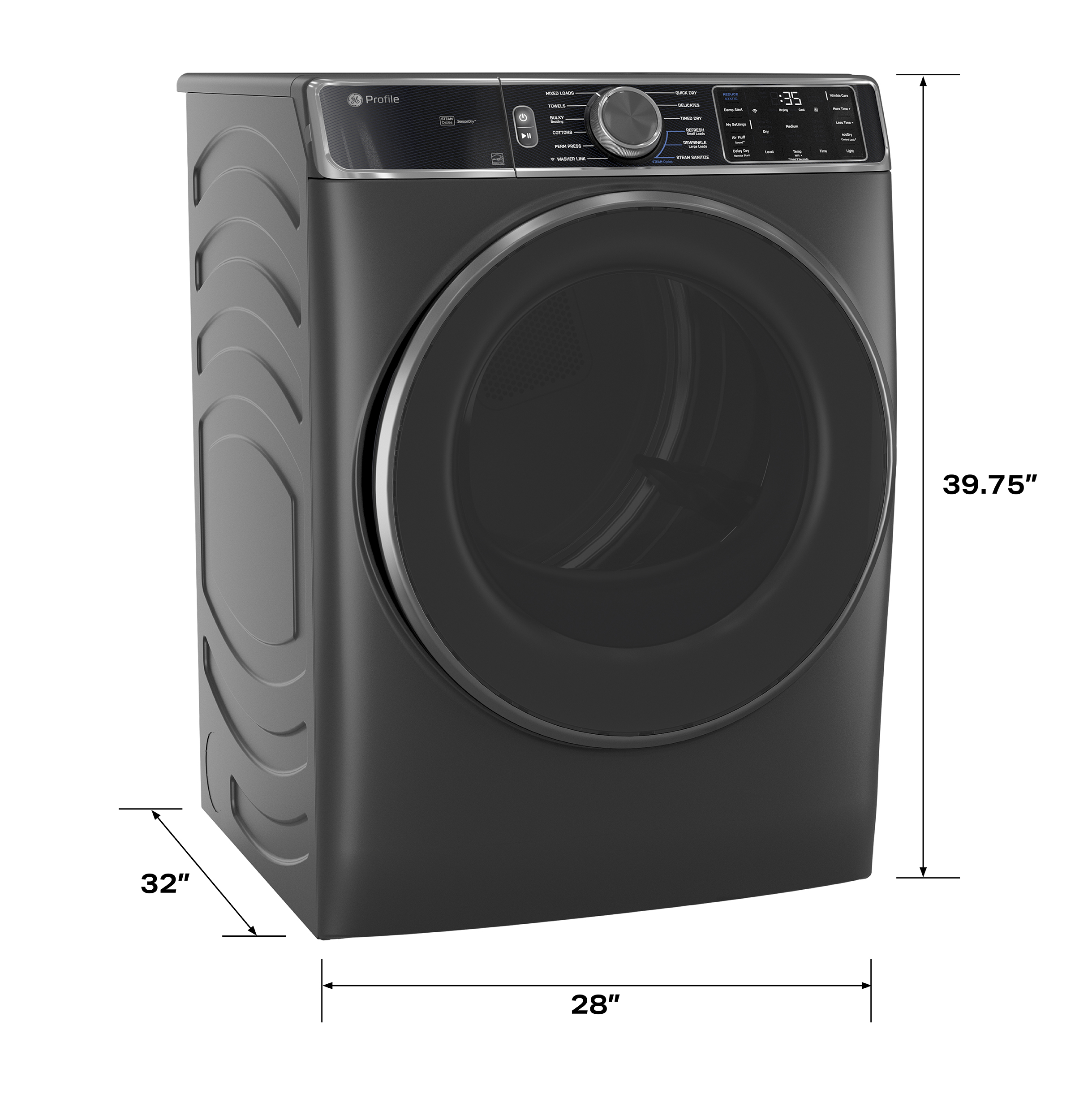 7.8 cu. ft. Capacity Smart Front Load Electric Dryer with Steam and Sanitize Cycle view 27