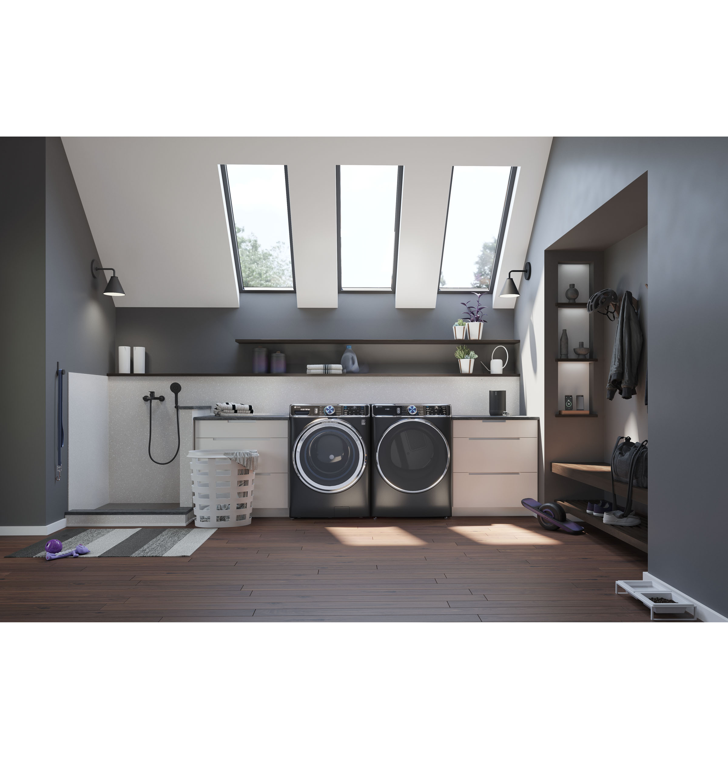 7.8 cu. ft. Capacity Smart Front Load Gas Dryer with Steam and Sanitize Cycle PFD95GSPTDS