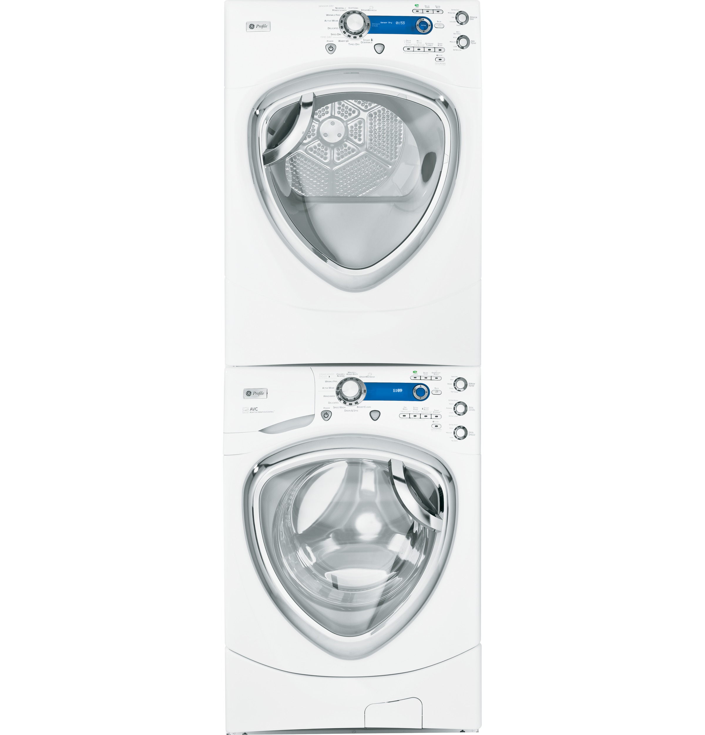 7.5 cu. ft. stainless steel capacity frontload dryer with Steam PFDS450GLWW