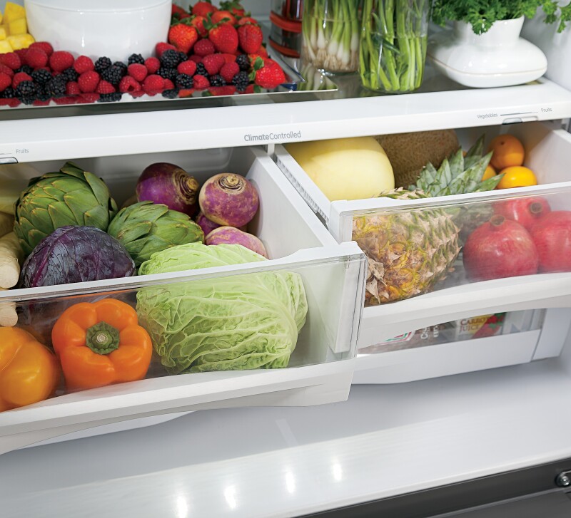 GE Profile Series 26.7 Cu. Ft. French-Door Refrigerator Stainless Steel PFE27KSDSS Picture 1