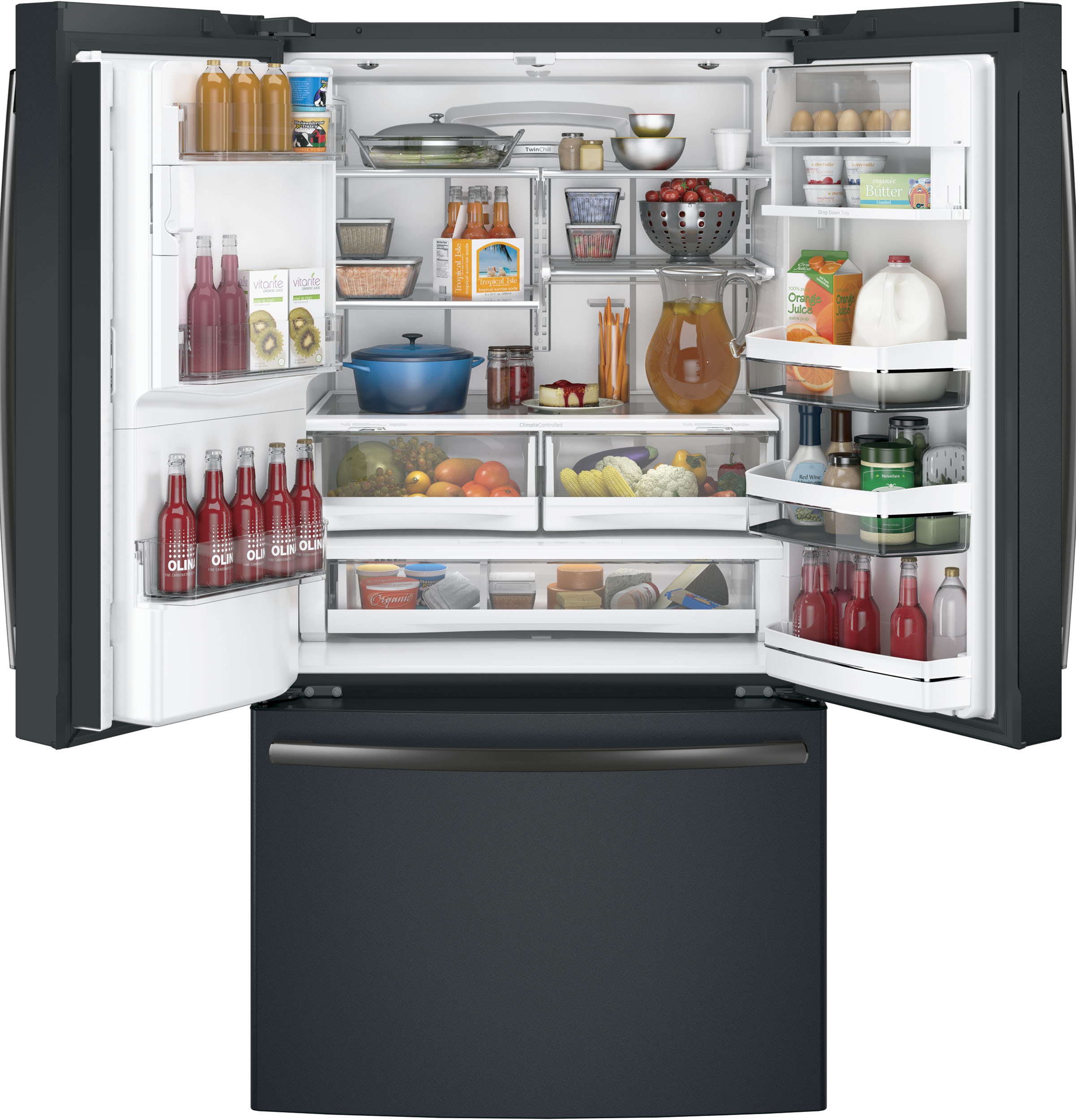 Series 27.7 Cu. Ft. French-Door Refrigerator with Hands-Free AutoFill PFE28KELDS