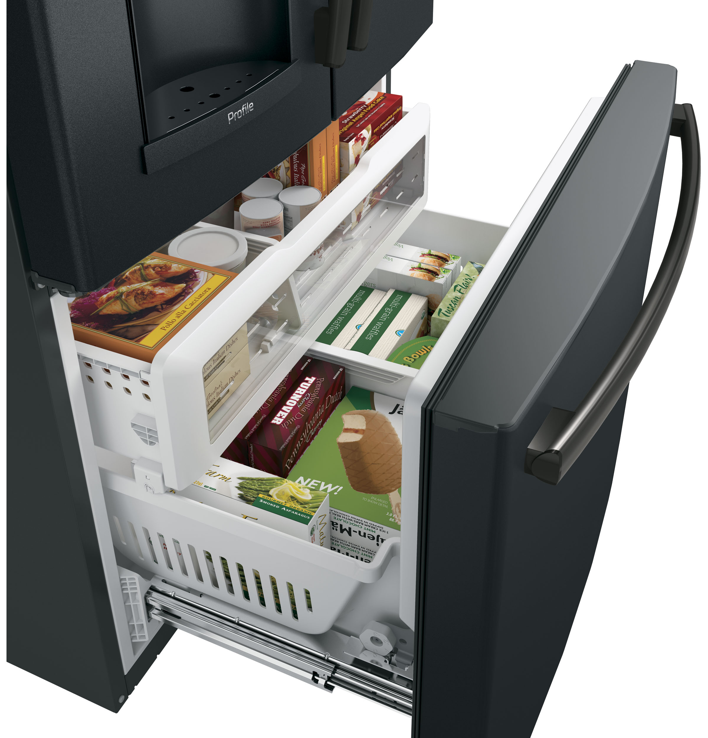 Series 27.7 Cu. Ft. French-Door Refrigerator with Hands-Free AutoFill PFE28KELDS