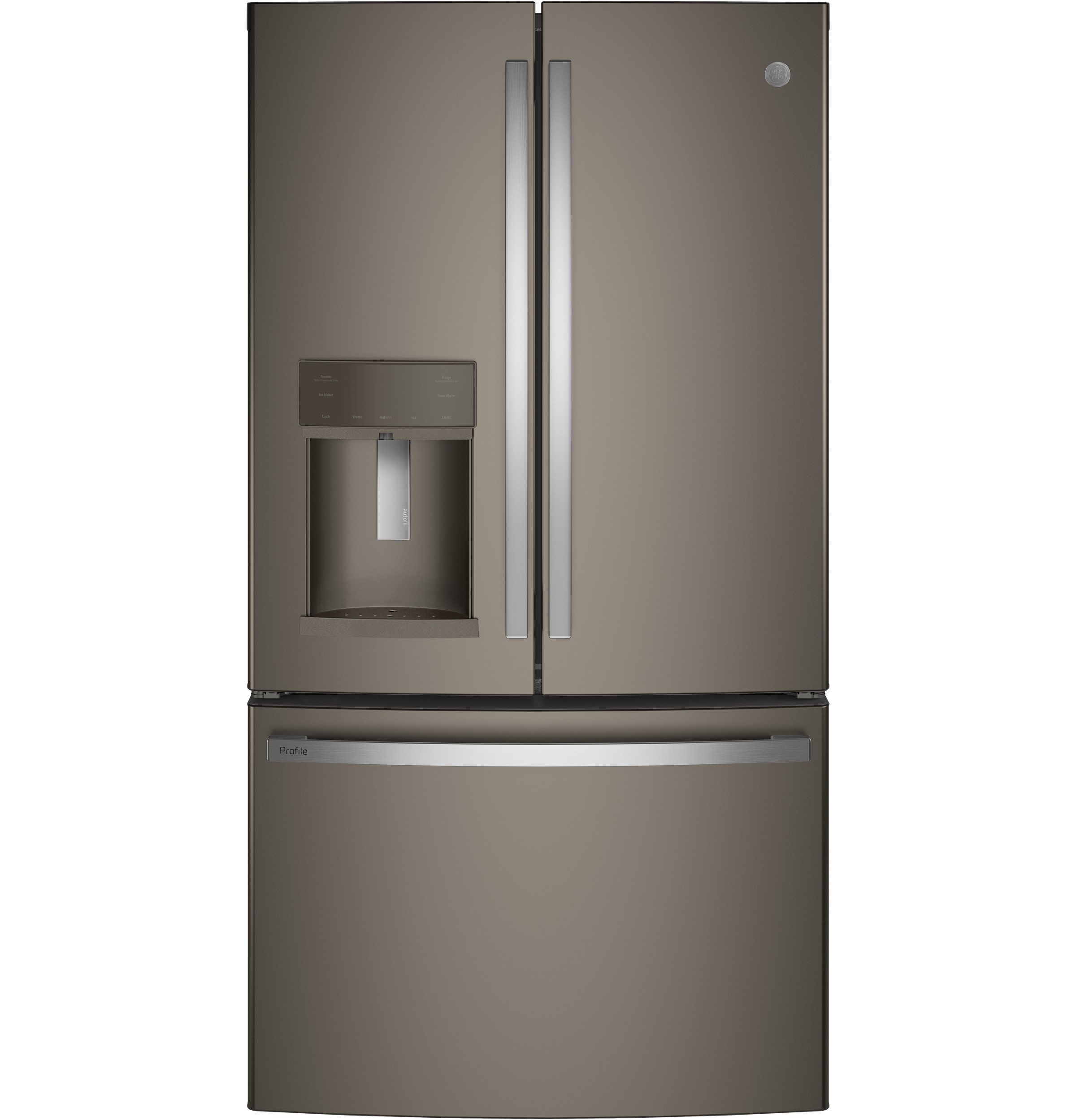GE Profile Series 27.7 Cu. Ft. French-Door Refrigerator with Hands-Free AutoFill Fingerprint Resistant Slate PFE28KMKES Picture 1