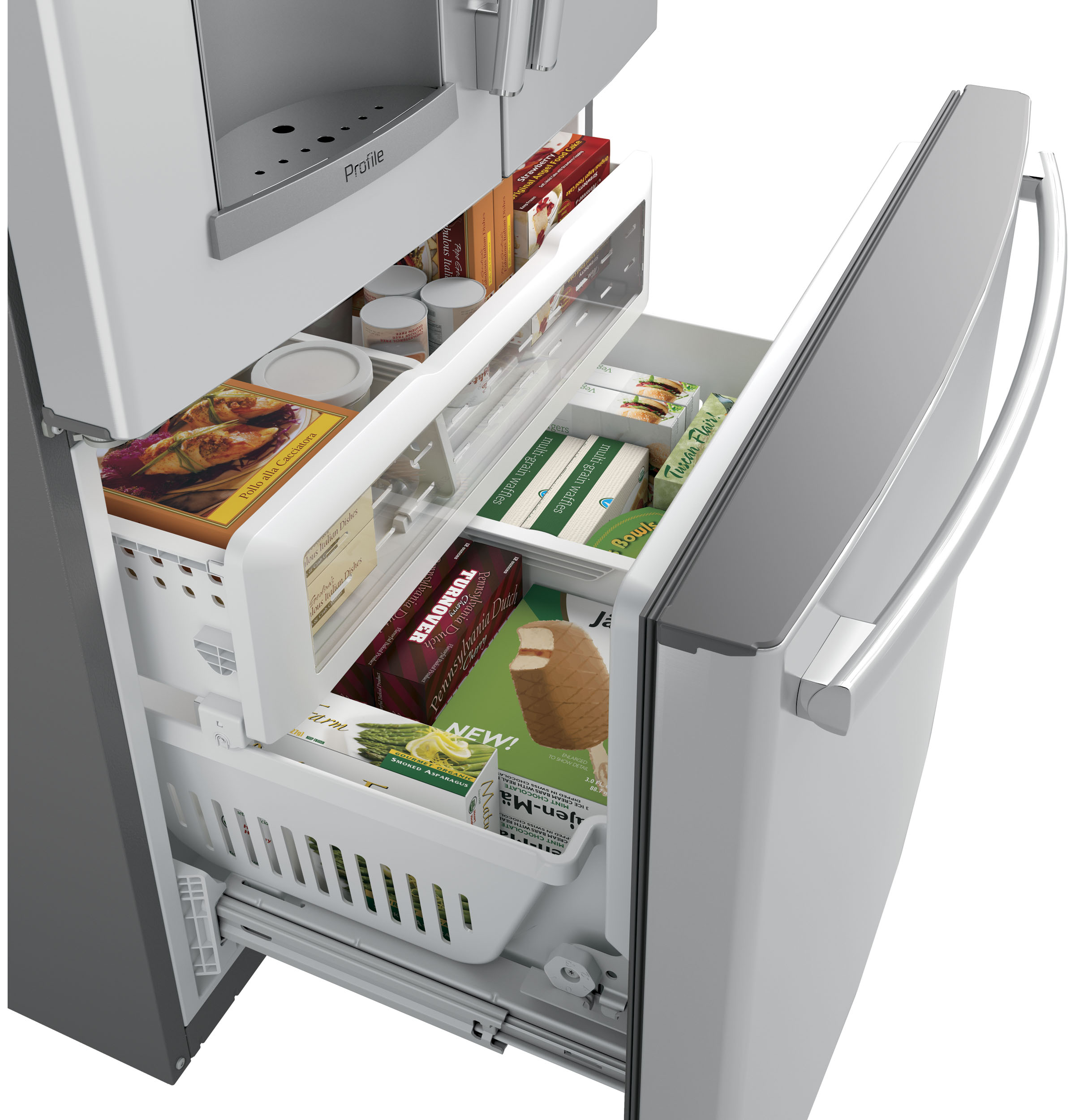 Series 27.7 Cu. Ft. French-Door Refrigerator with Hands-Free AutoFill PFE28KSKSS