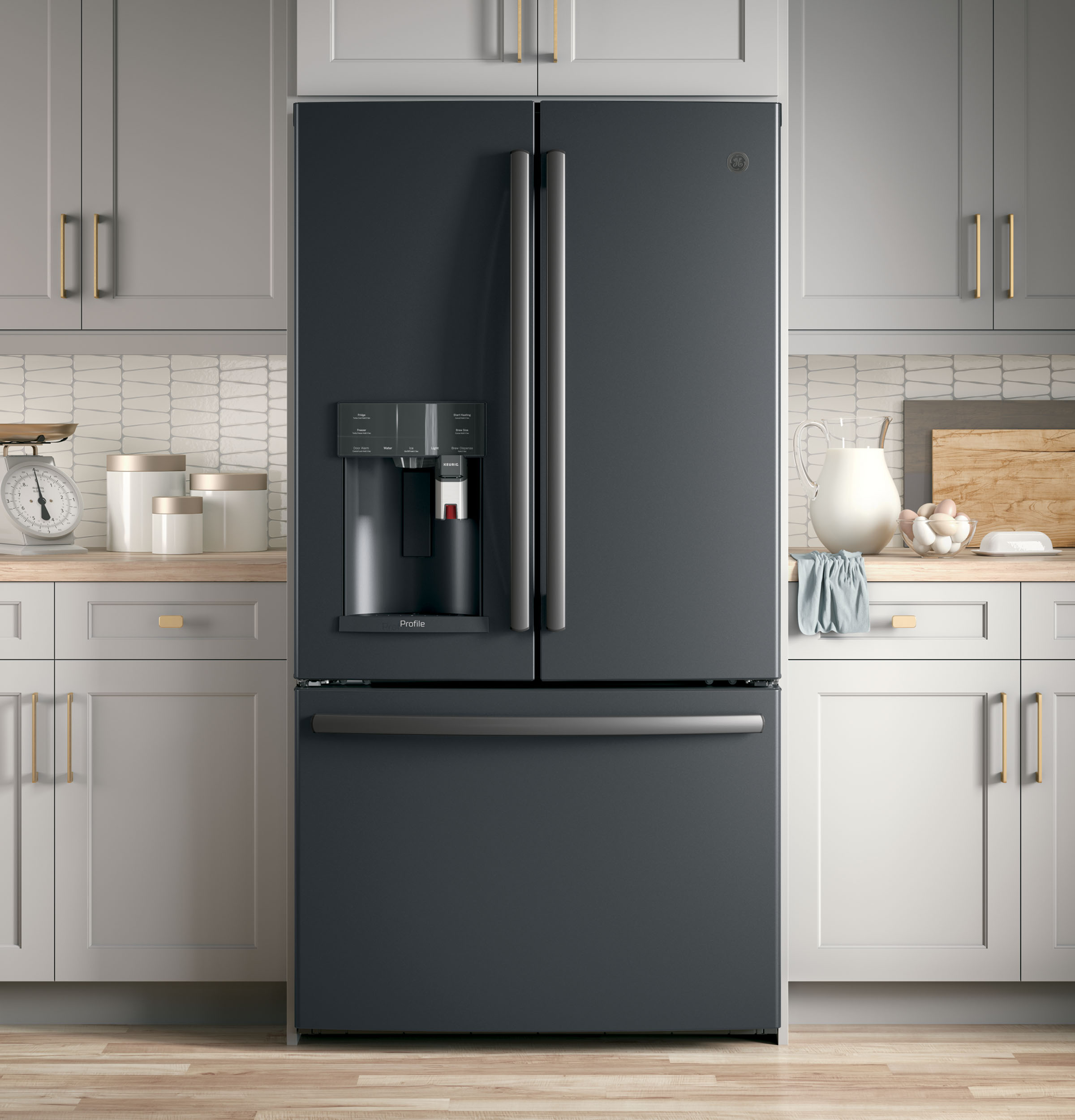 Series 27.8 Cu. Ft. French-Door Refrigerator with Keurig K-Cup Brewing System PFE28PELDS