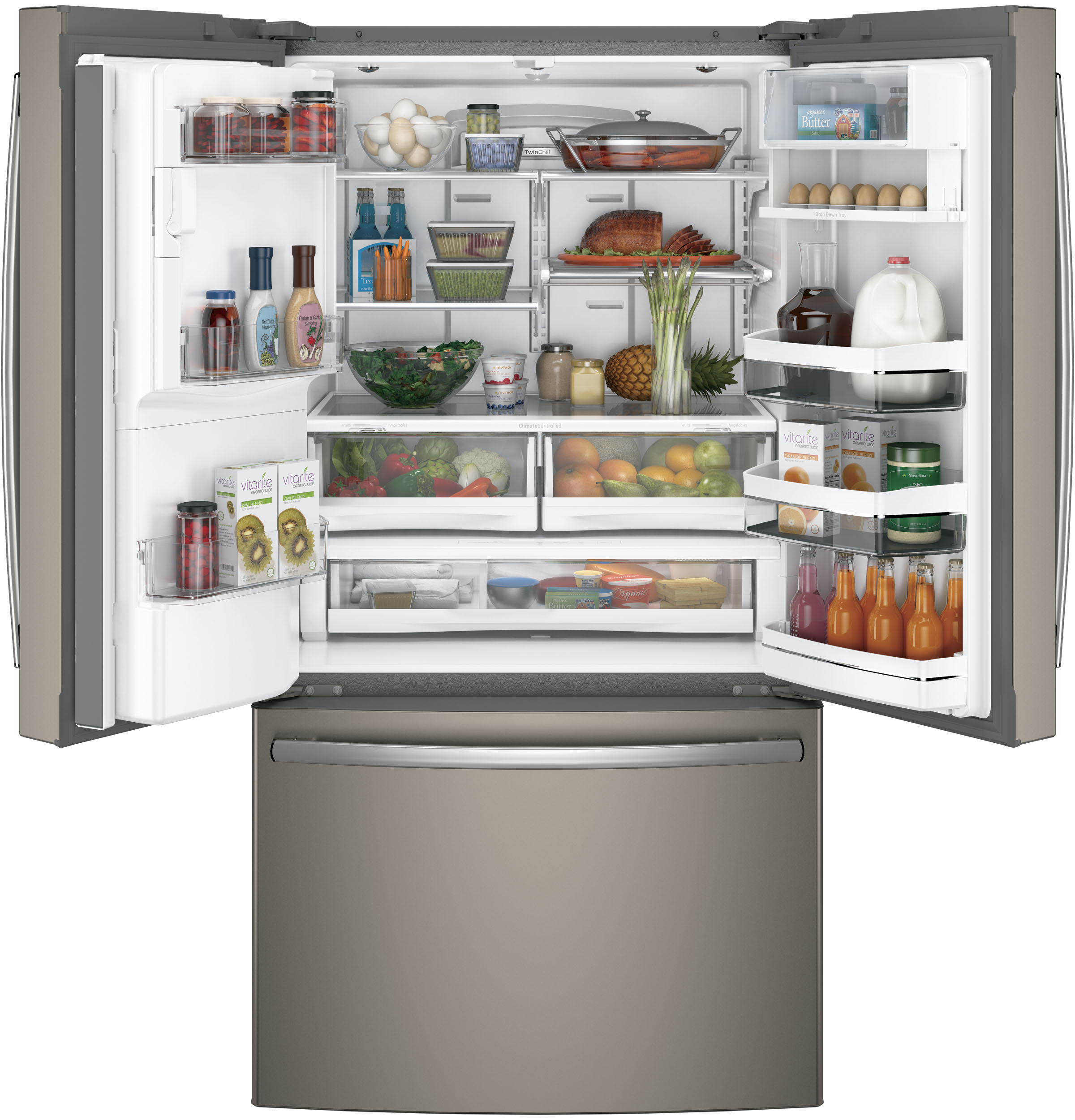 Series 27.7 Cu. Ft. French-Door Refrigerator with Keurig K-Cup Brewing System PFE28PMKES