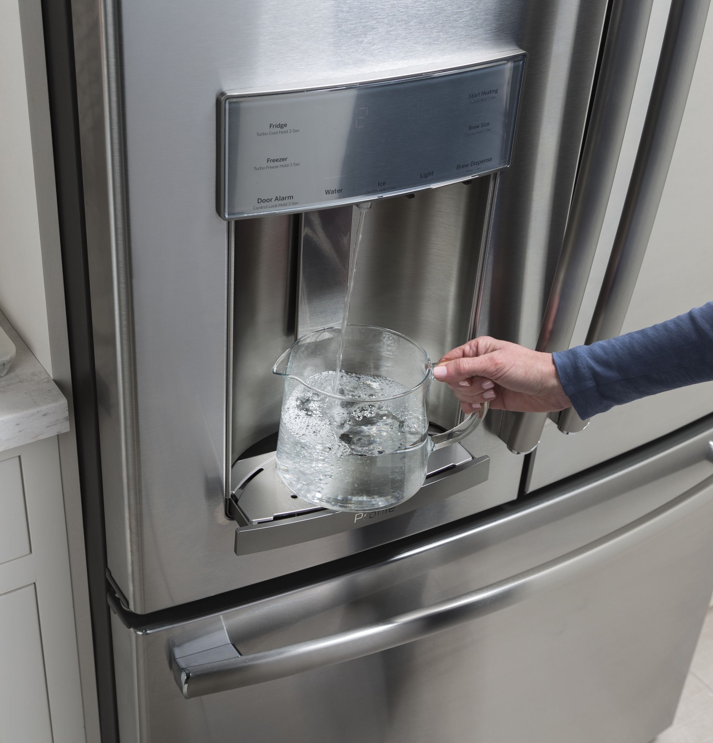 Series 27.7 Cu. Ft. French-Door Refrigerator with Keurig K-Cup Brewing System PFE28PMKES