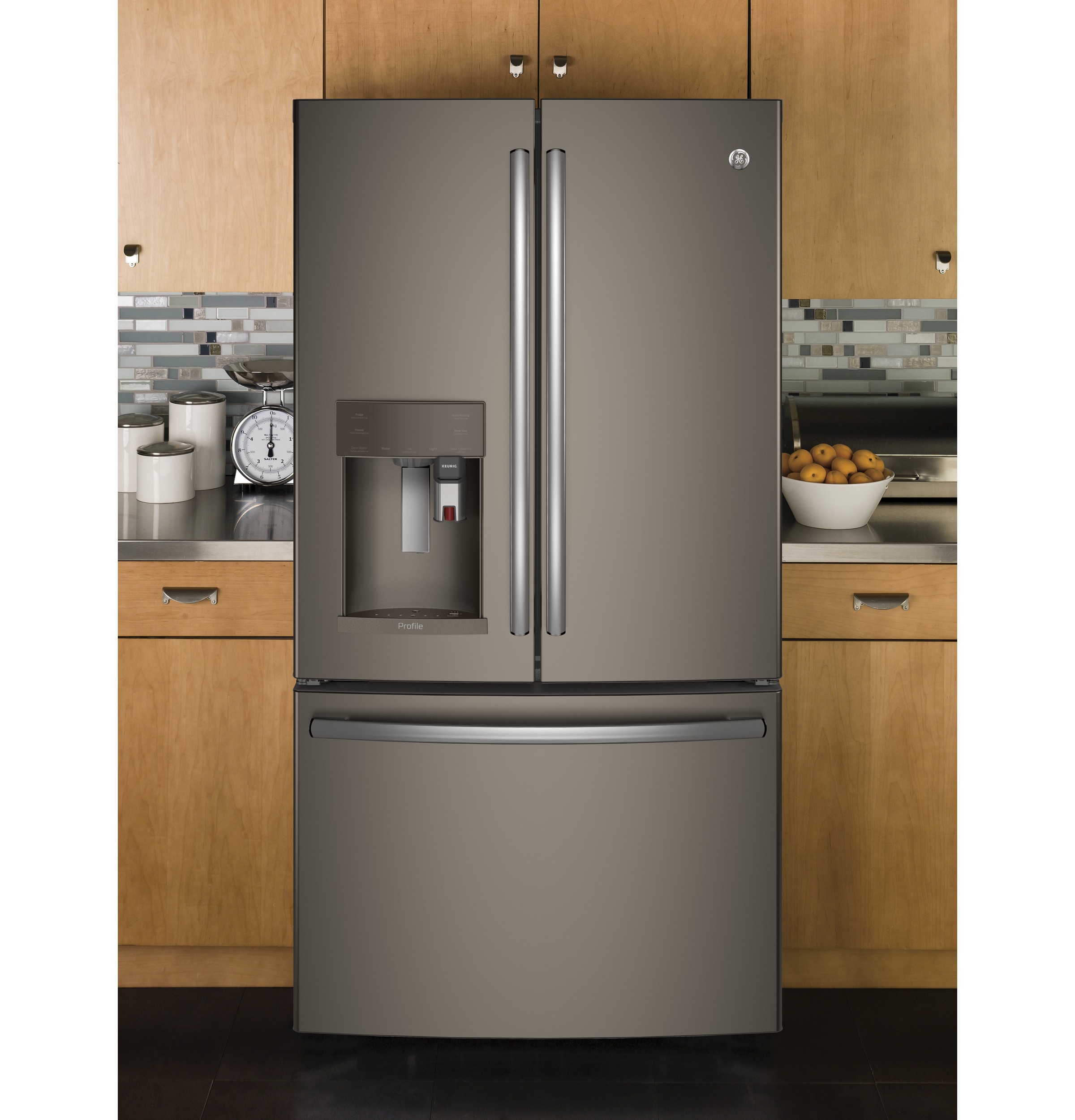 Series 27.7 Cu. Ft. French-Door Refrigerator with Keurig K-Cup Brewing System PFE28PMKES