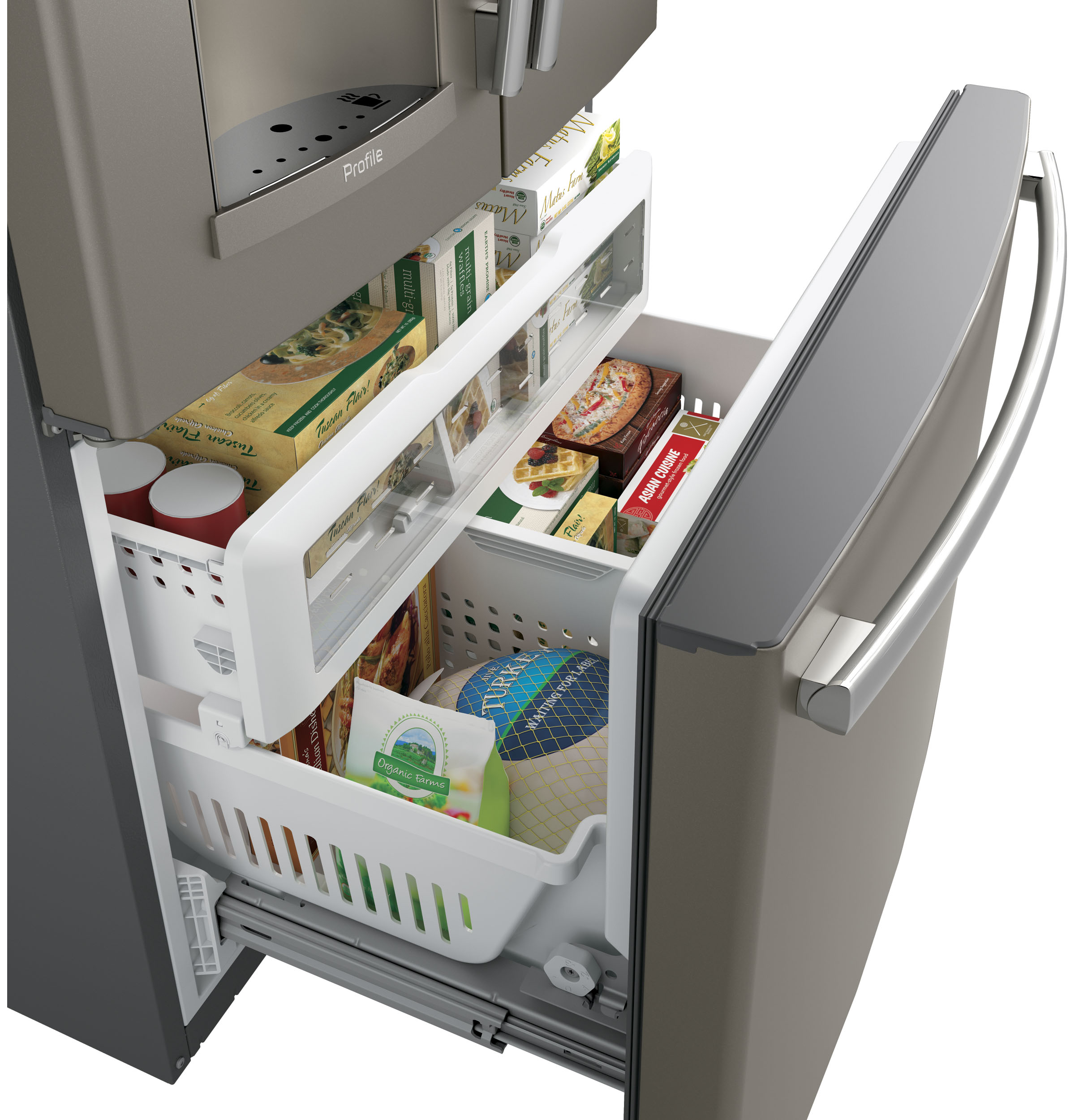 Series 27.7 Cu. Ft. French-Door Refrigerator with Keurig K-Cup Brewing System PFE28PMKES