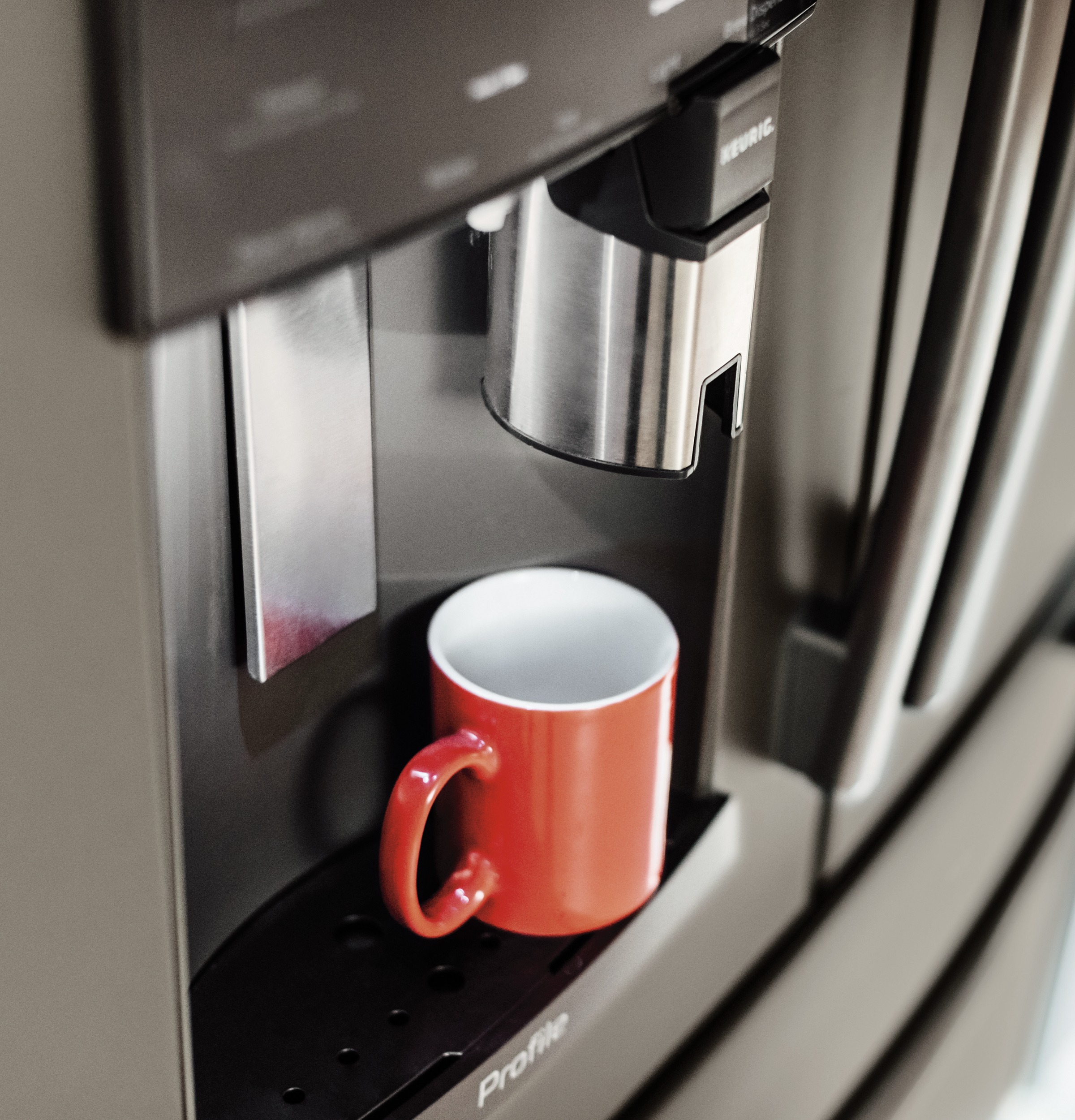 Series 27.7 Cu. Ft. French-Door Refrigerator with Keurig K-Cup Brewing System PFE28PMKES