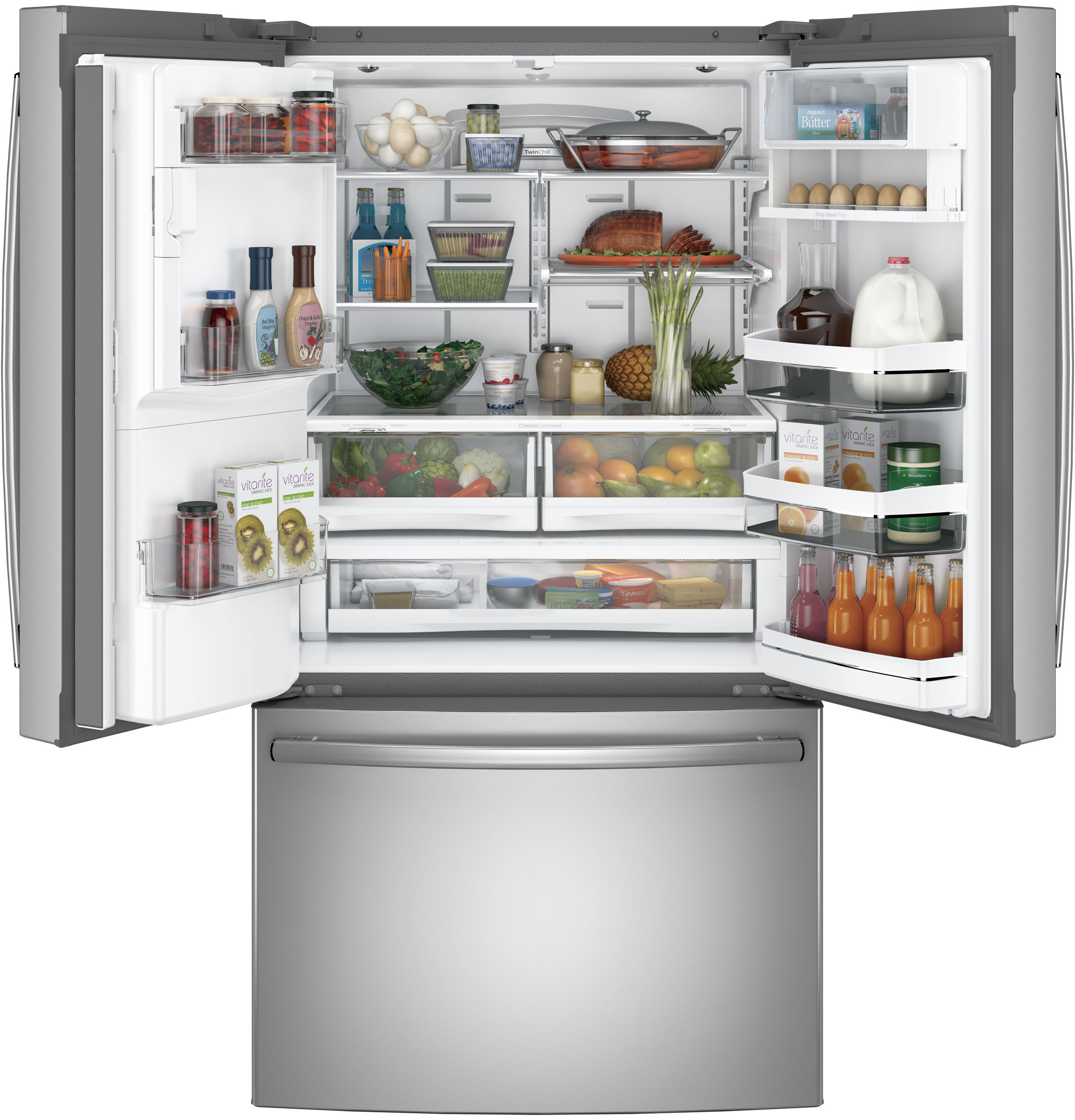 Series 27.7 Cu. Ft. Smart French-Door Refrigerator with Keurig K-Cup Brewing System PFE28PSKSS