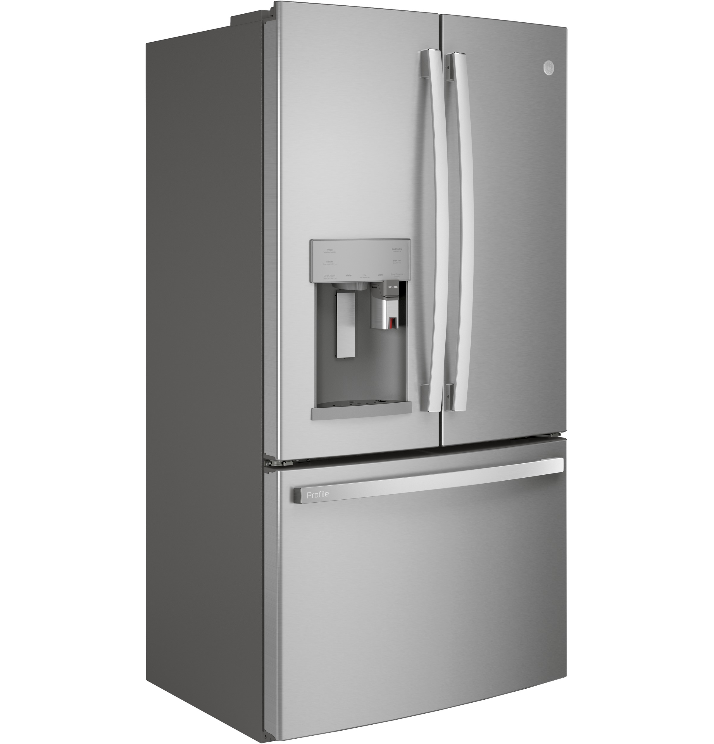 Series 27.7 Cu. Ft. Smart Fingerprint Resistant French-Door Refrigerator with Keurig K-Cup Brewing System PFE28PYNFS