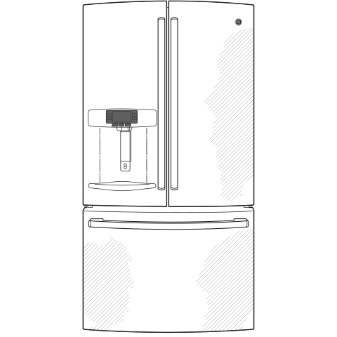 Series 27.7 Cu. Ft. French-Door Refrigerator PFE28RSHSS