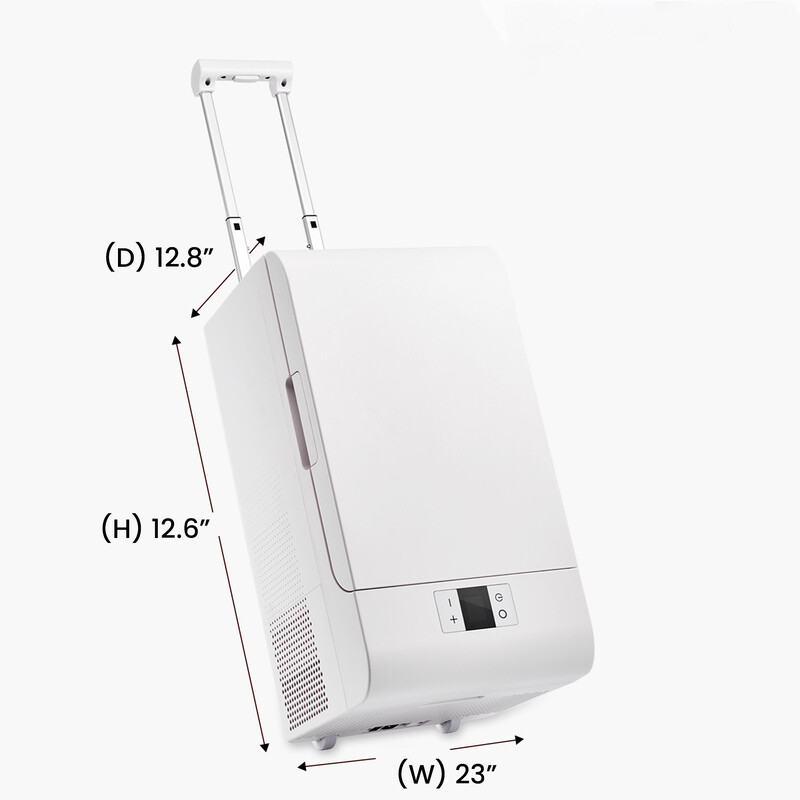 Rolling Fridge-Freezer Portable Casters Retractable Handle 0.7cf 12/110V PFF07, product image 6 of 19