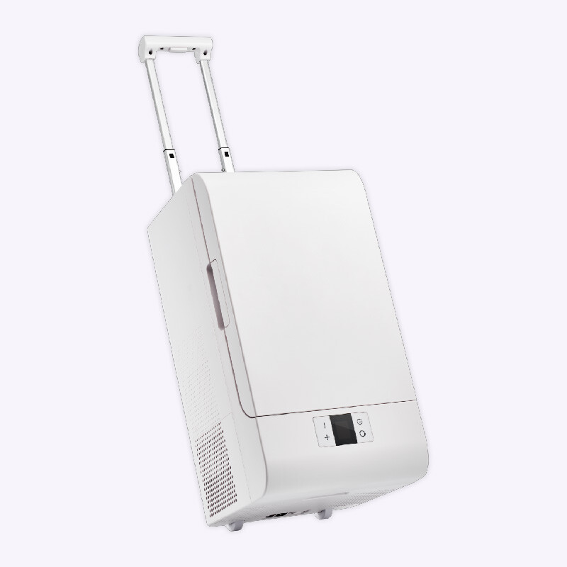 Rolling Fridge-Freezer Portable Casters Retractable Handle 0.7cf 12/110V PFF07, product image 11 of 19