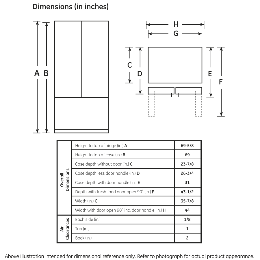 20.9 Cu. Ft. Counter-Depth French-Door Refrigerator PFIC1NFYBV