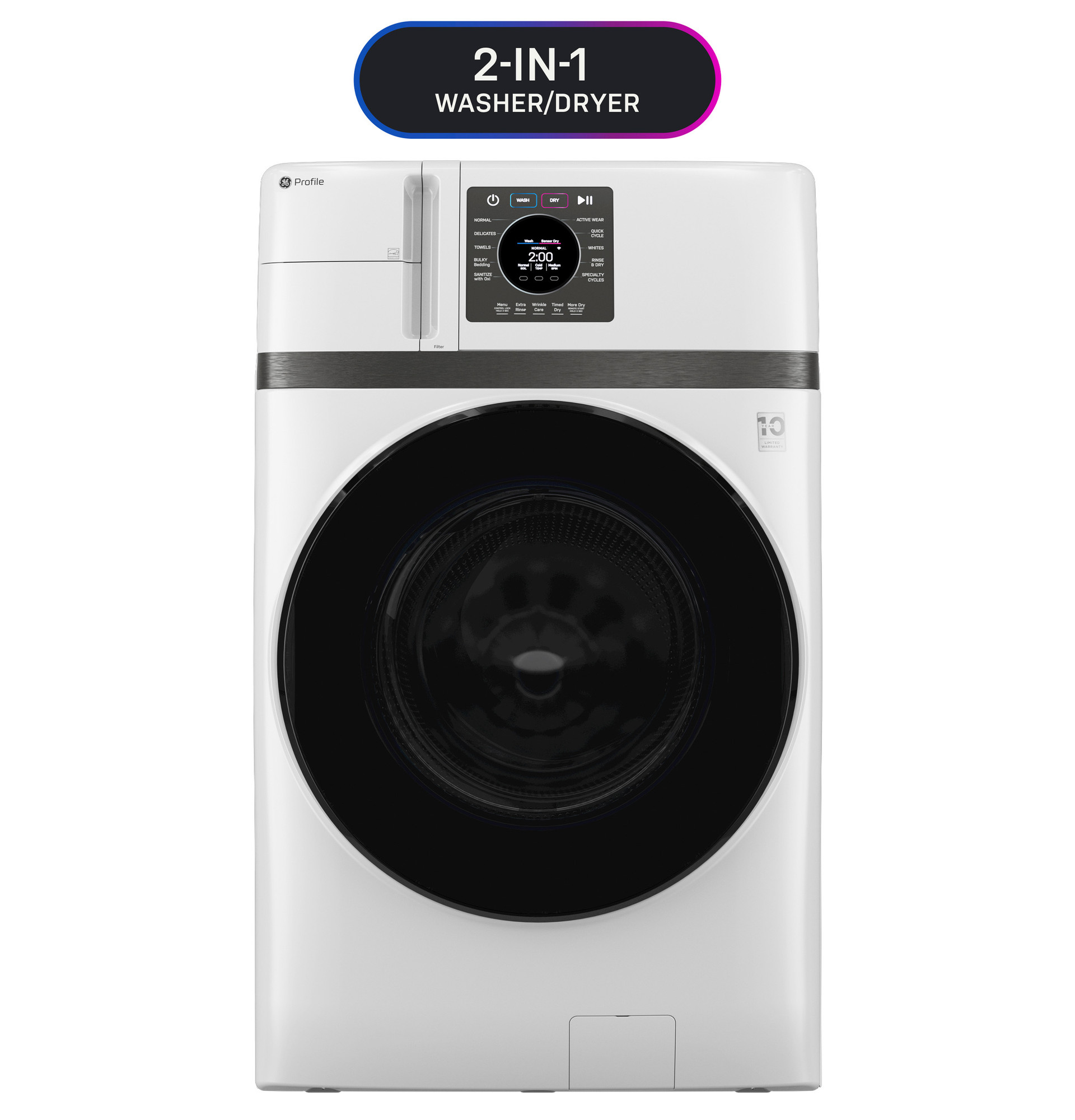 4.6 cu. ft. Capacity UltraFast Combo with Ventless Inverter Heat Pump Technology Washer/Dryer PFQ83HSHWWW