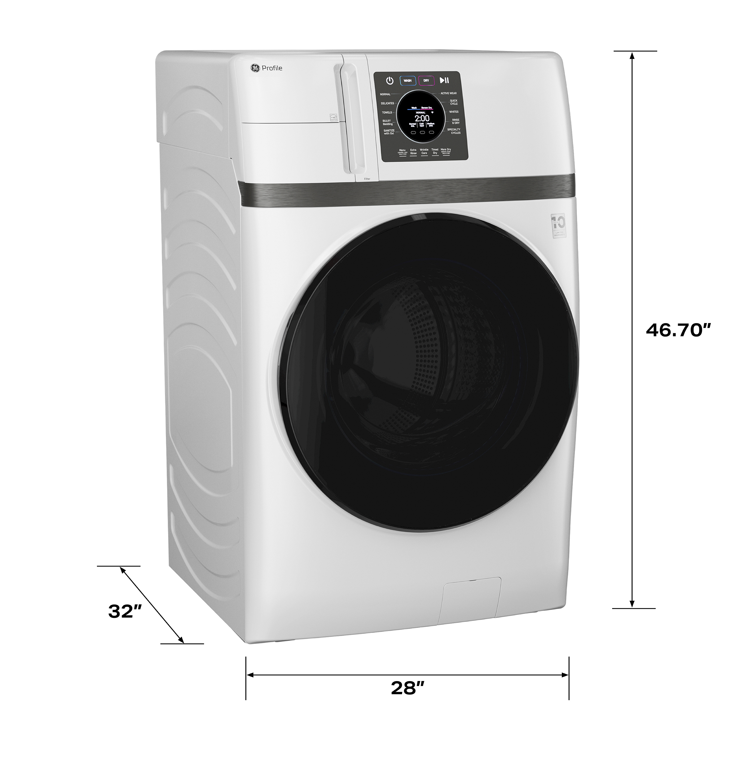 4.6 cu. ft. Capacity UltraFast Combo with Ventless Inverter Heat Pump Technology Washer/Dryer view 4
