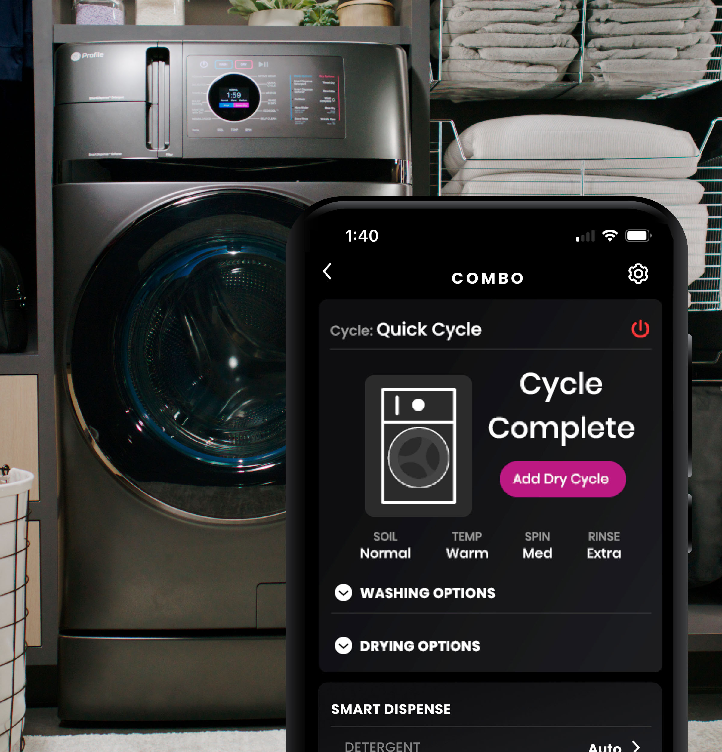 4.8 cu. ft. Capacity UltraFast Combo with Ventless Inverter Heat Pump Technology Washer/Dryer view 11