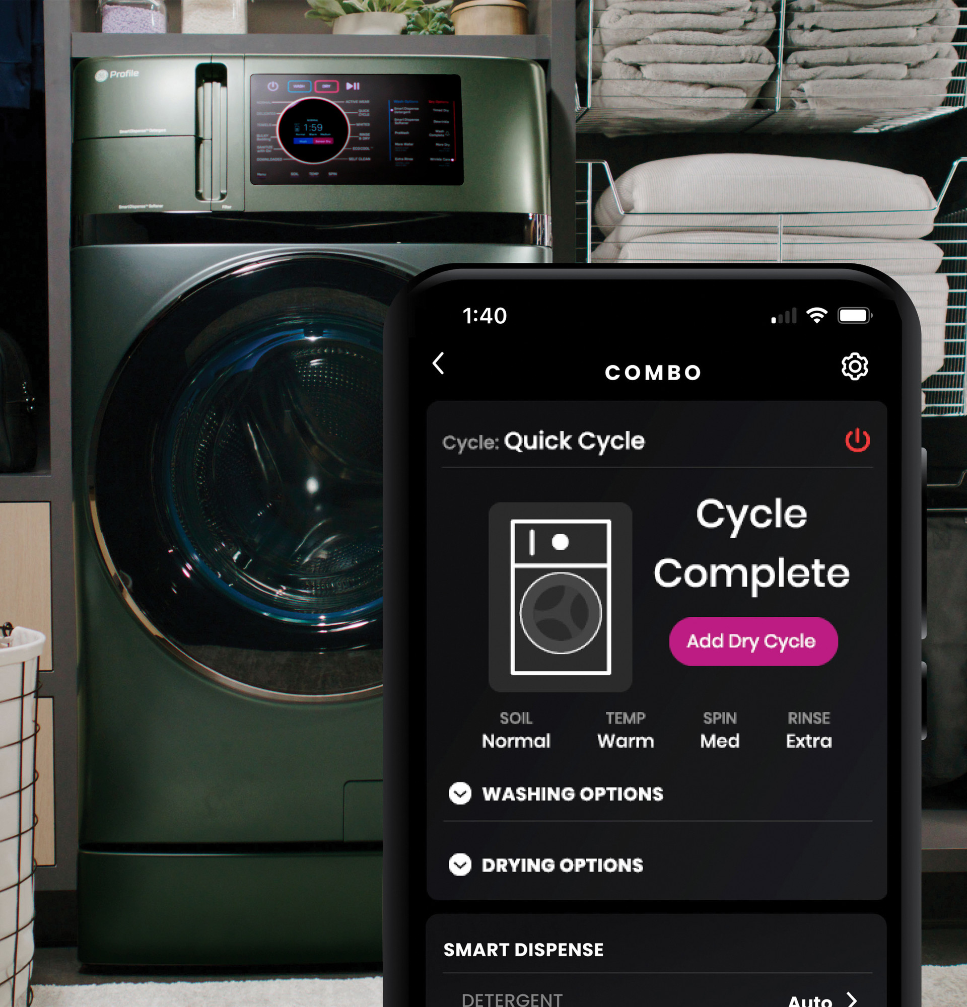 4.8 cu. ft. Capacity UltraFast Combo with Ventless Inverter Heat Pump Technology Washer/Dryer view 7