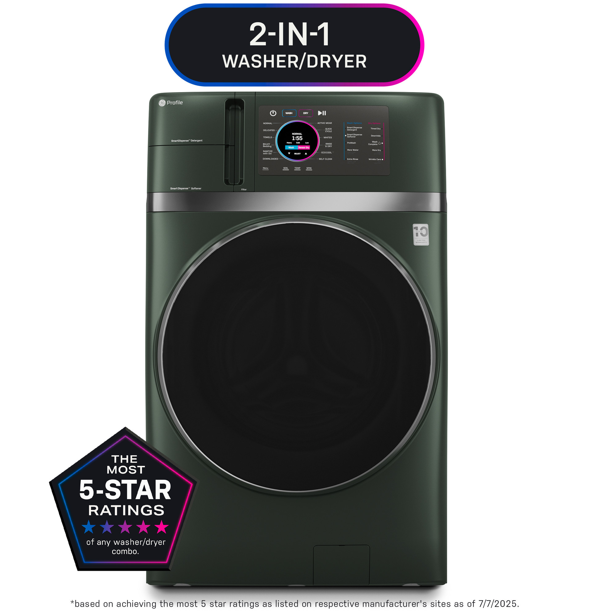 4.8 cu. ft. Capacity UltraFast Combo with Ventless Inverter Heat Pump Technology Washer/Dryer view 5