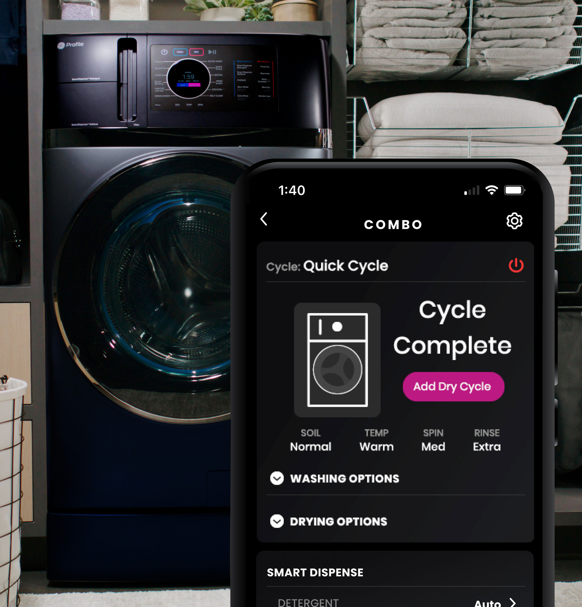 4.8 cu. ft. Capacity UltraFast Combo with Ventless Inverter Heat Pump Technology Washer/Dryer view 7