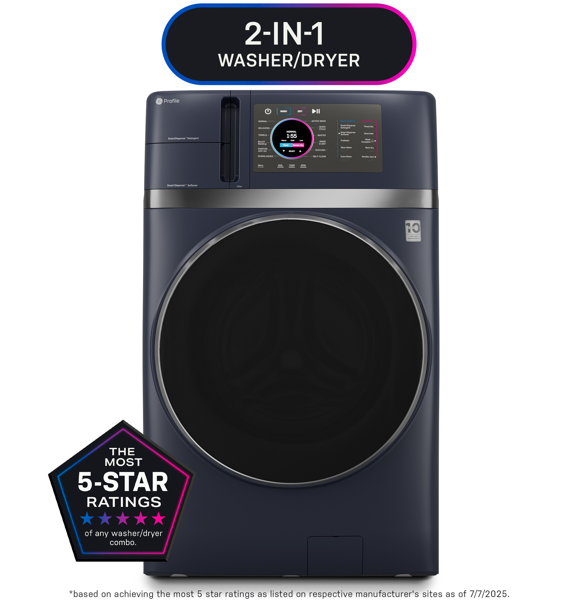 4.8 cu. ft. Capacity UltraFast Combo with Ventless Inverter Heat Pump Technology Washer/Dryer view 5