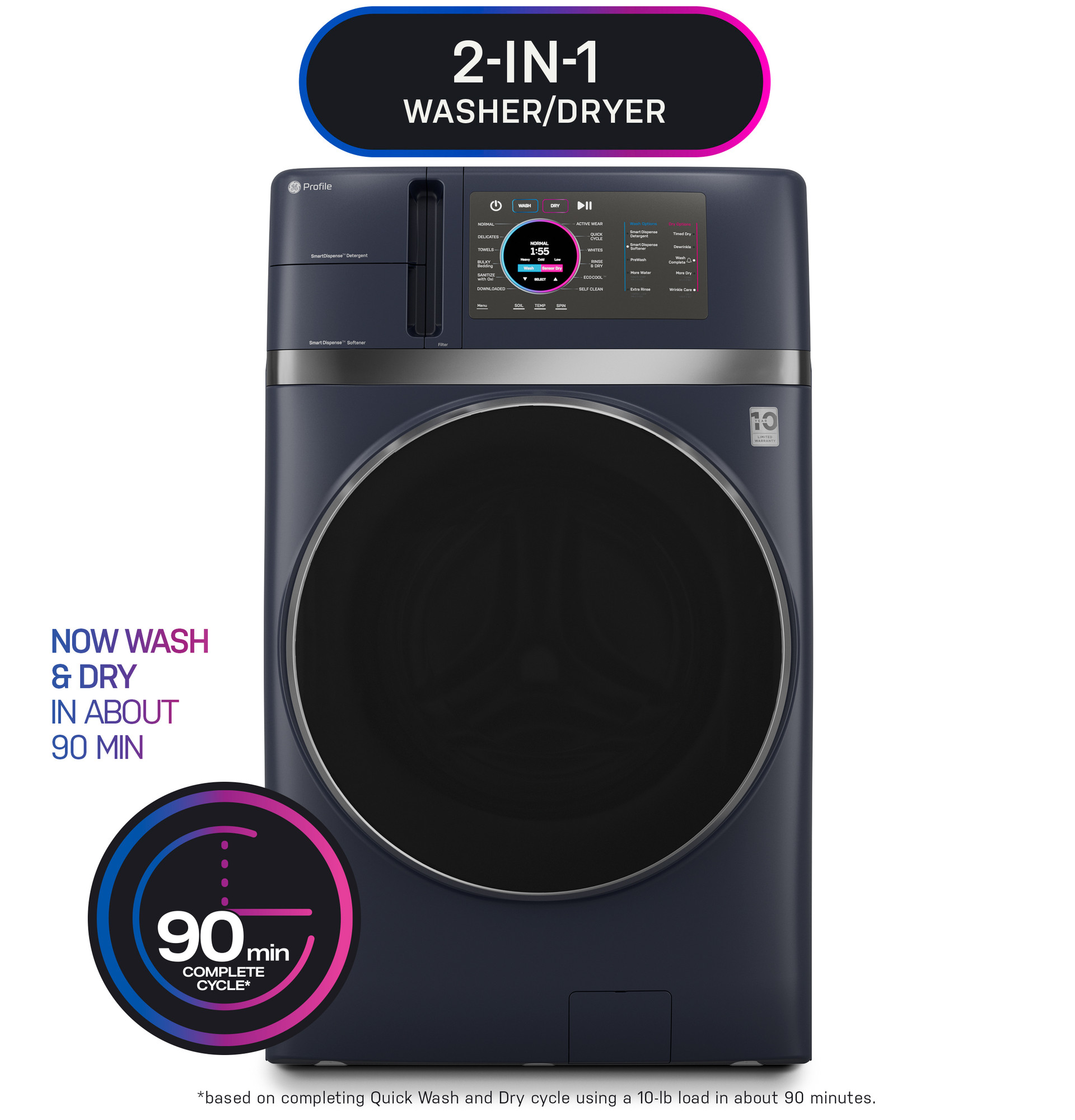 4.8 cu. ft. Capacity UltraFast Combo with Ventless Inverter Heat Pump Technology Washer/Dryer view 26
